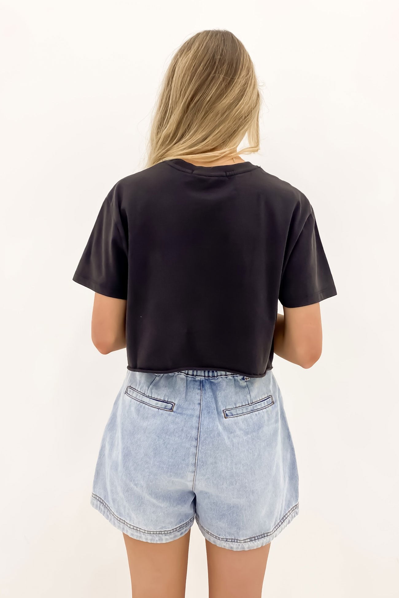 Republic Crop Tee Washed Black