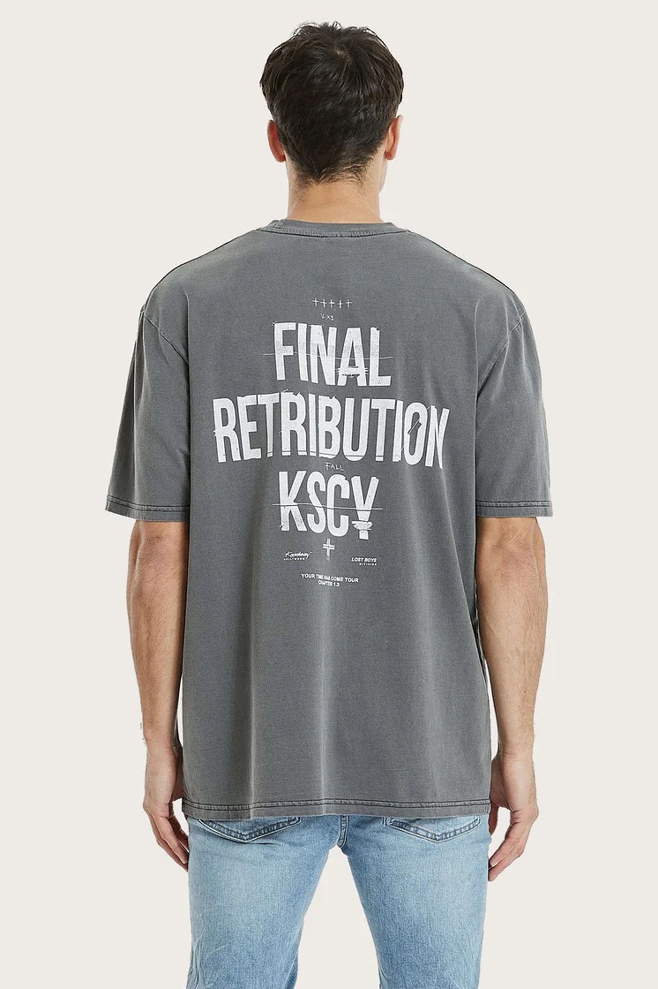 Retribution Box Fit Tee Pigment Charcoal