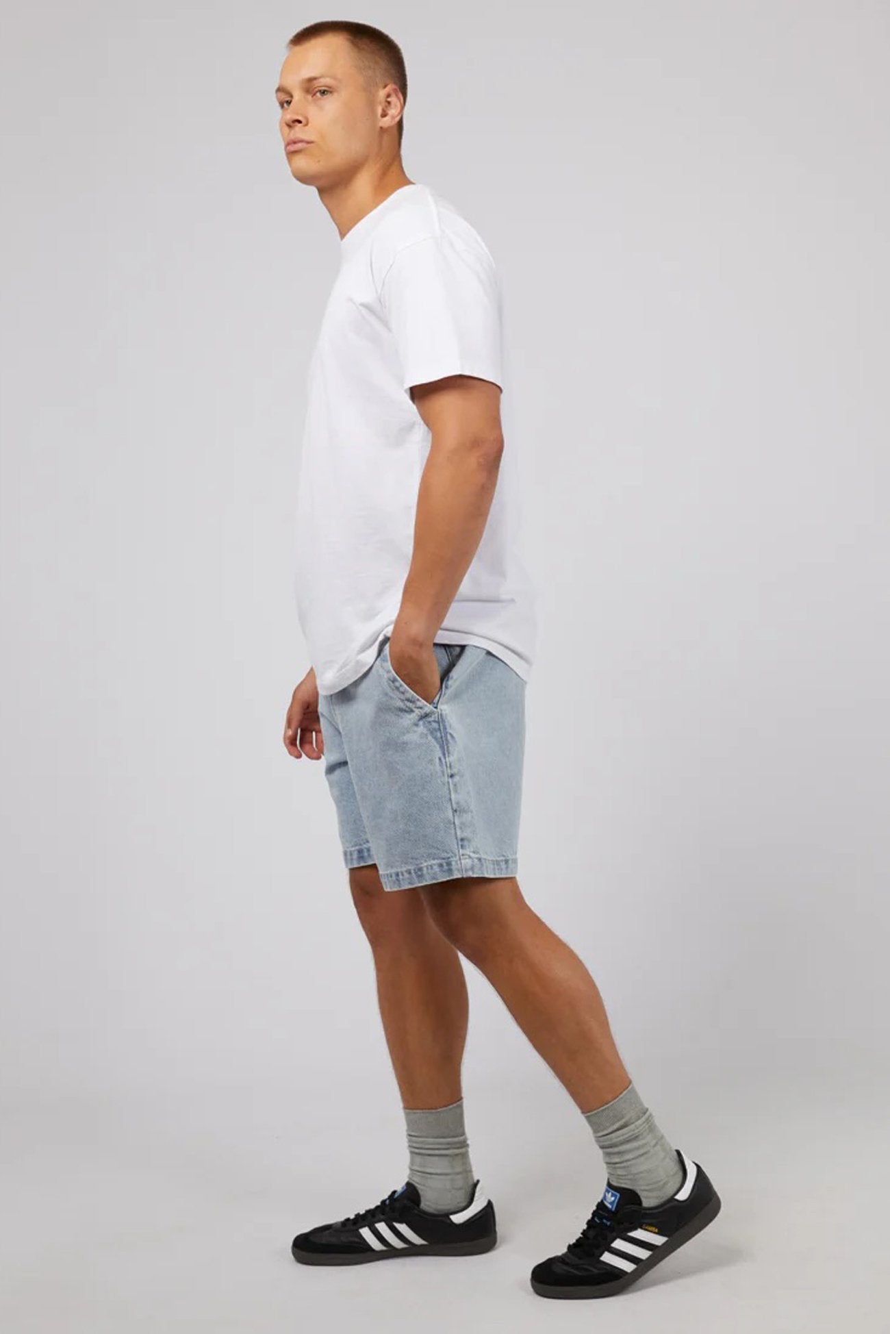 Rider Denim Short Bleach Blue