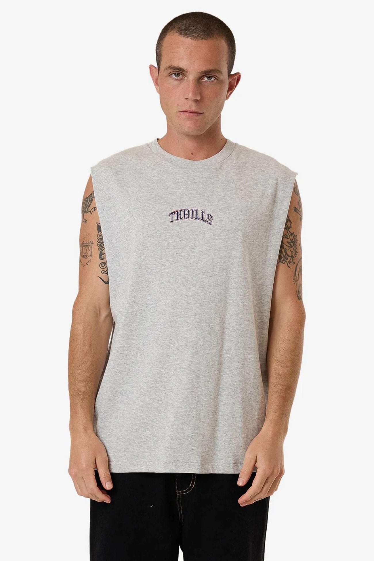 Roosevelt Merch Fit Muscle Tee Snow Marle