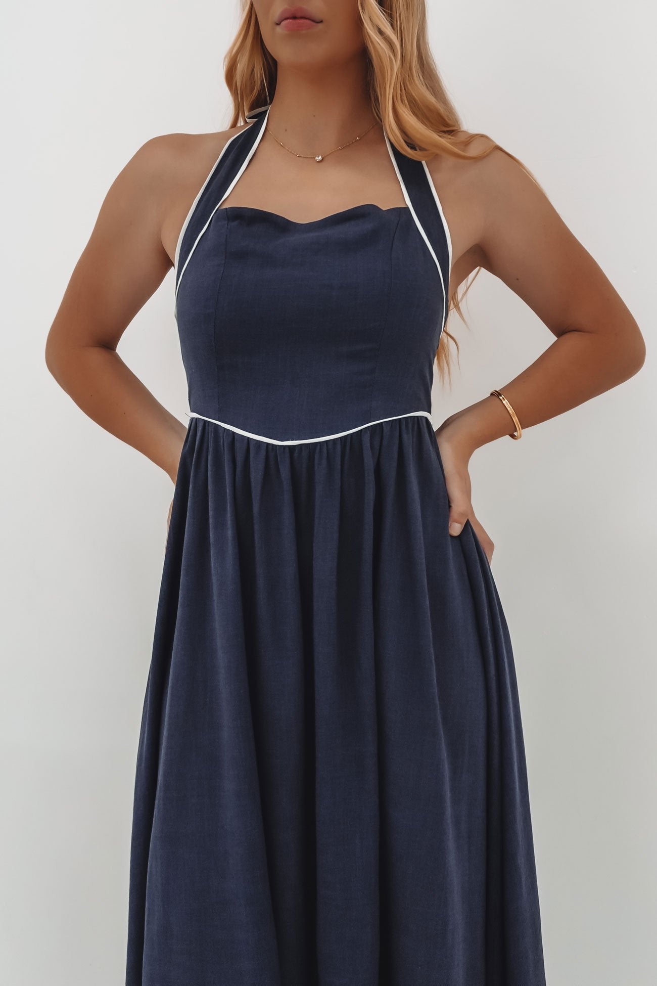 Sabrina Midi Dress Navy