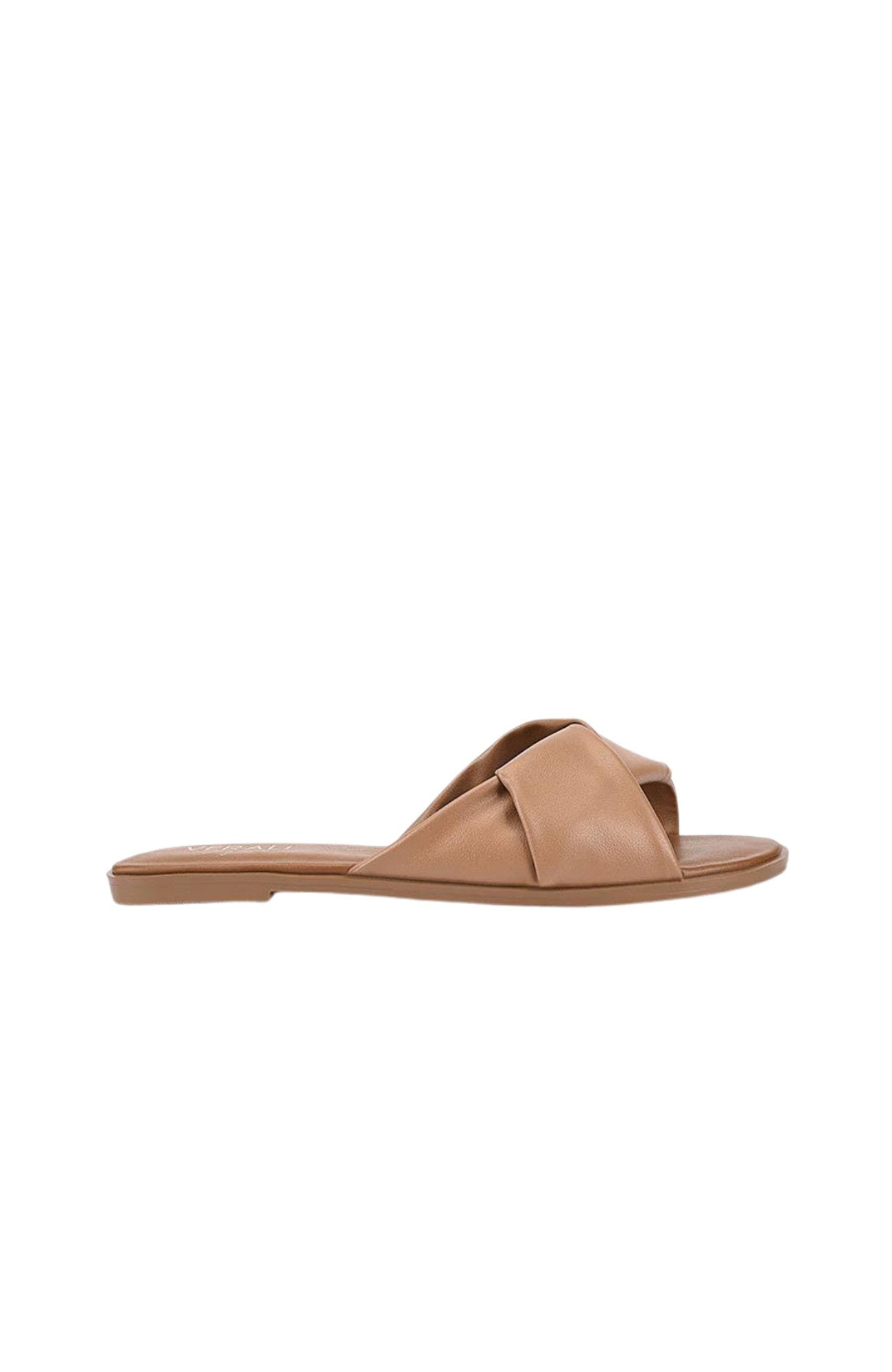 Sage Casual Slides Dark Camel Tan