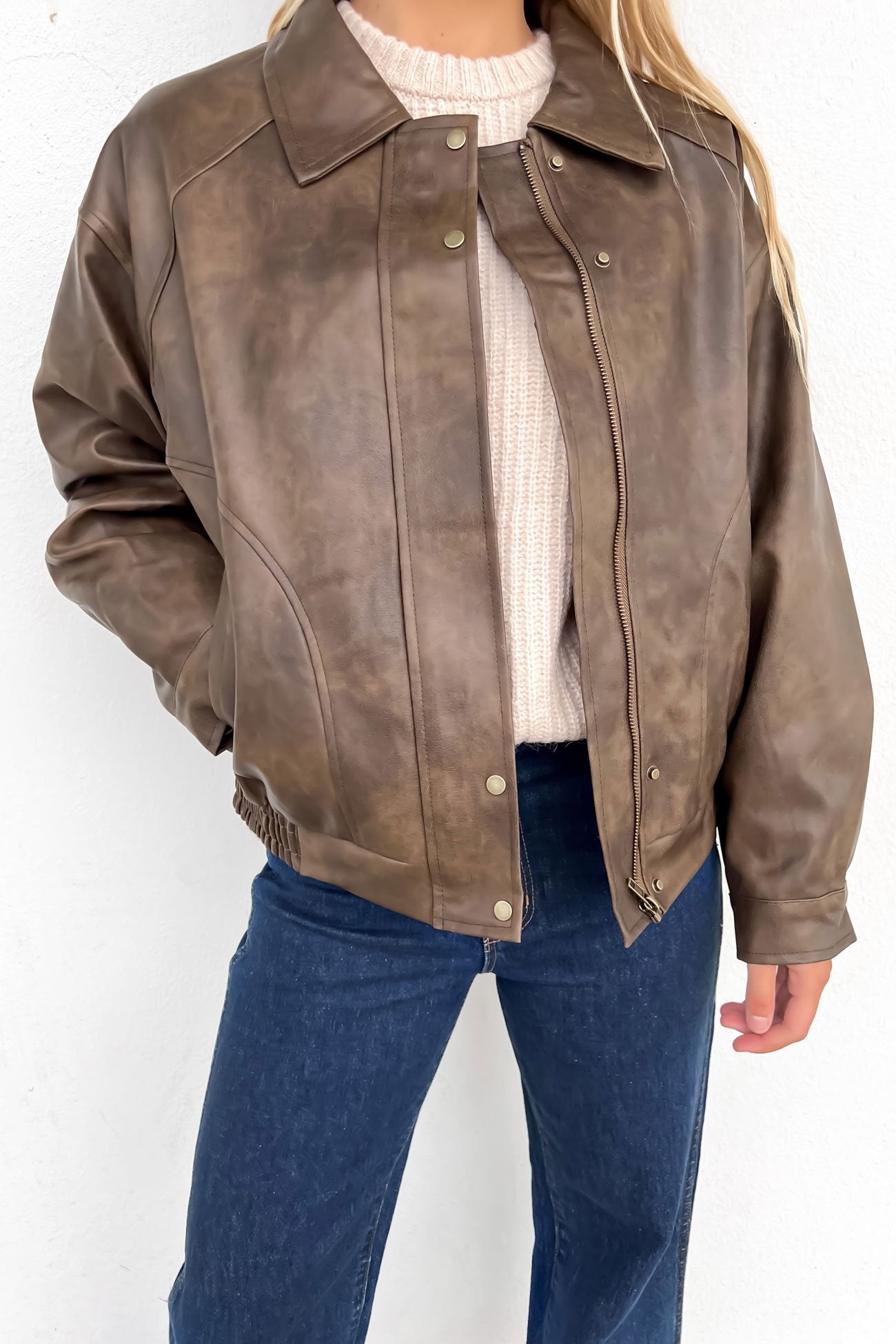 Samuel Leather Bomber Brown