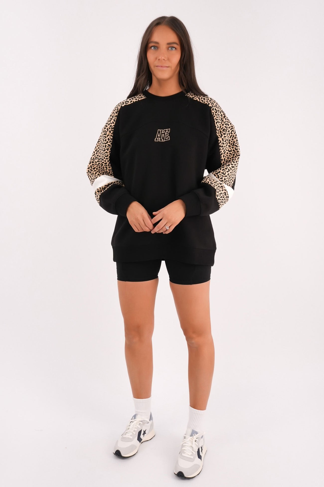 Savannah Oversized Crew Black