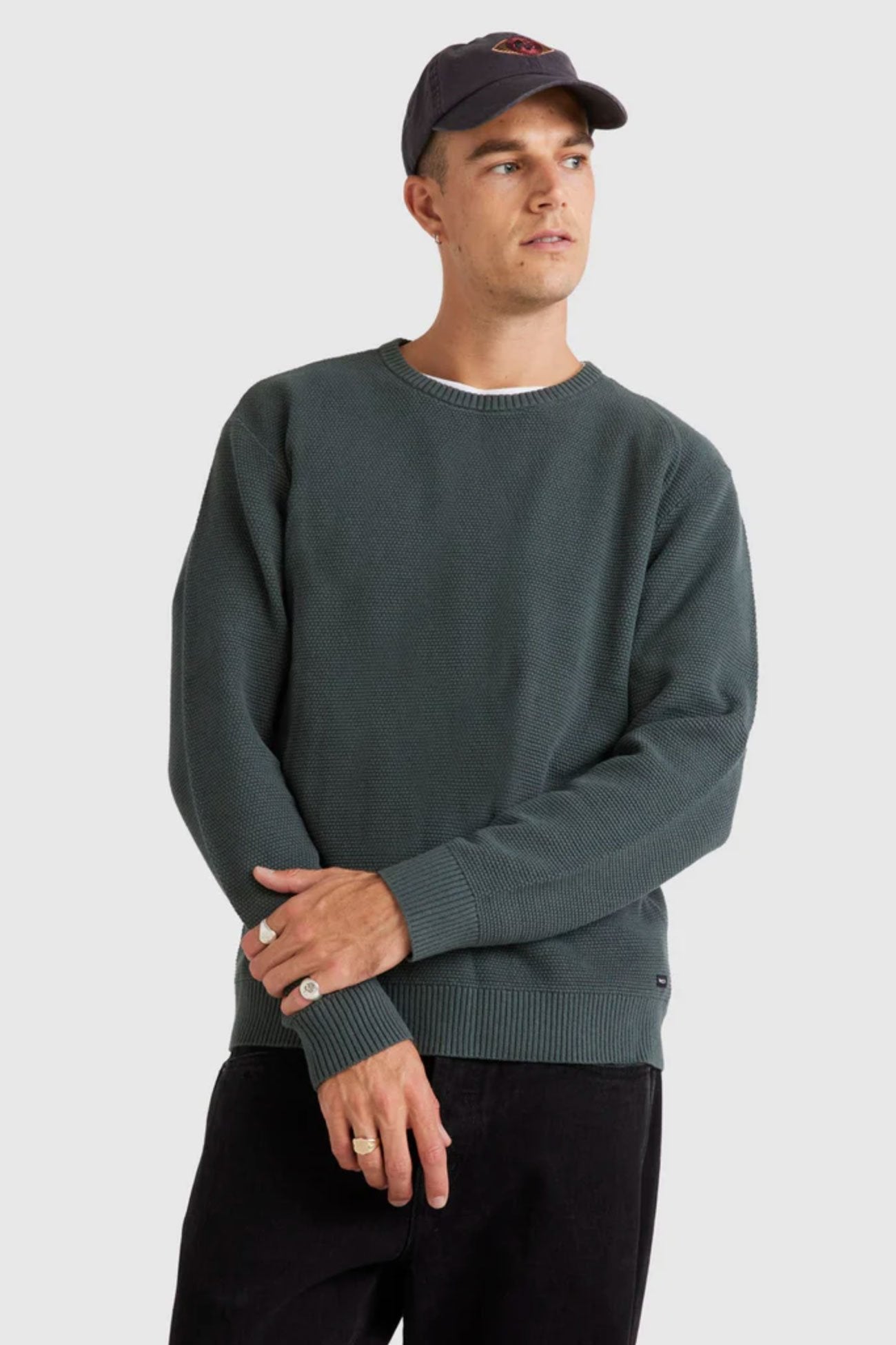 Duke Crew Knit Olive