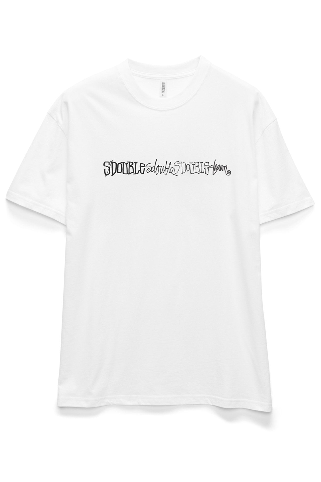 Script Stack Tee White