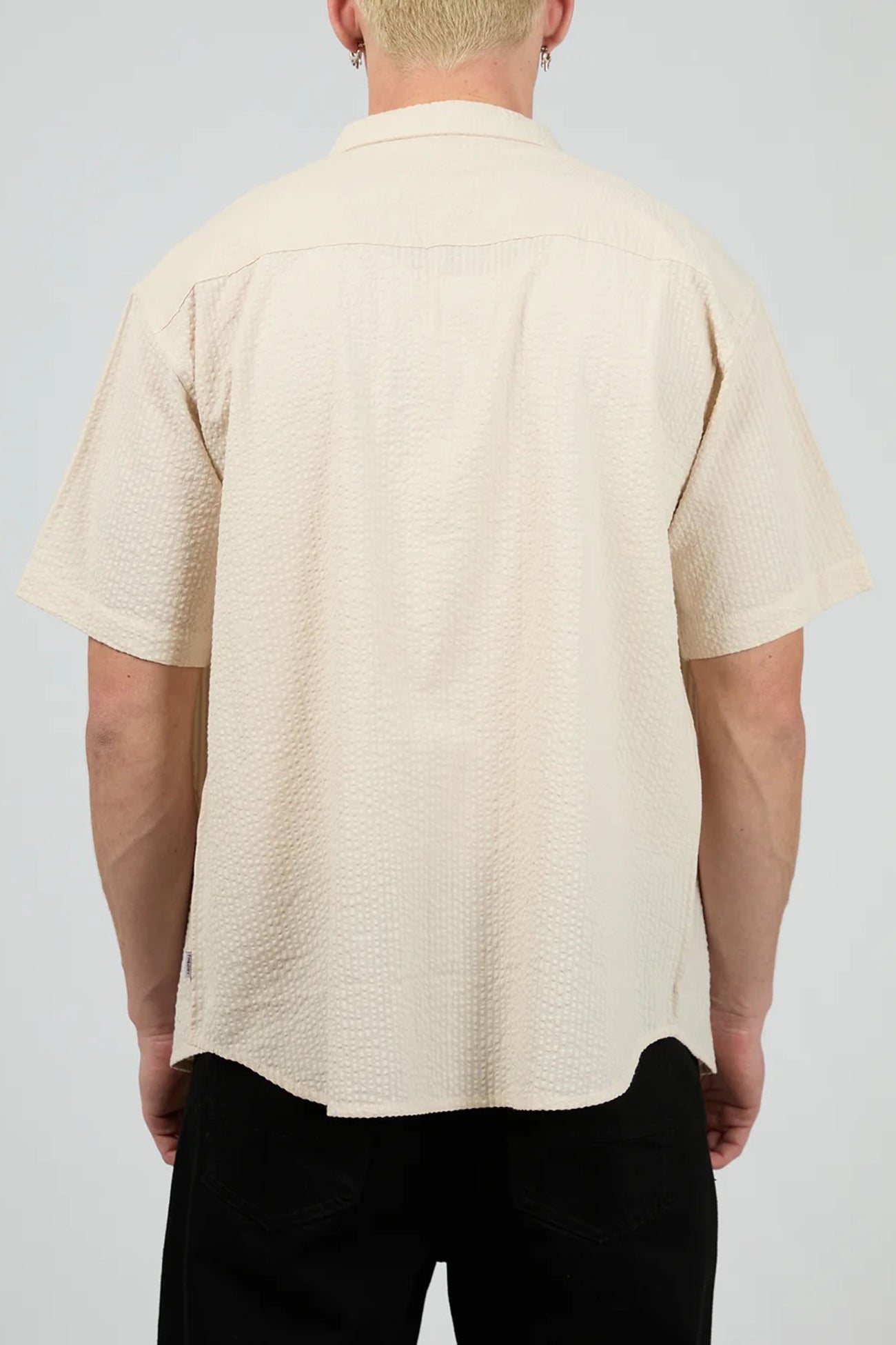 Seersucker Short Sleeve Shirt Chalk