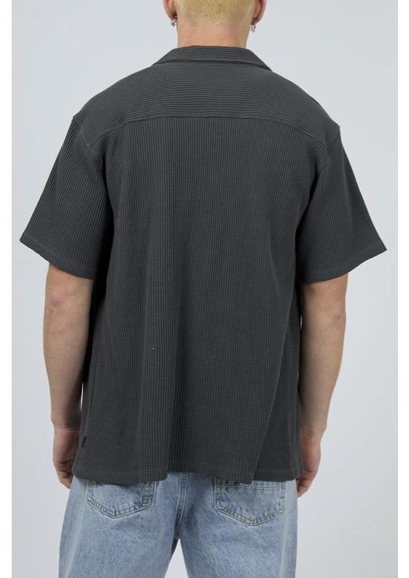 Session Waffle Short Sleeve Shirt Charcoal