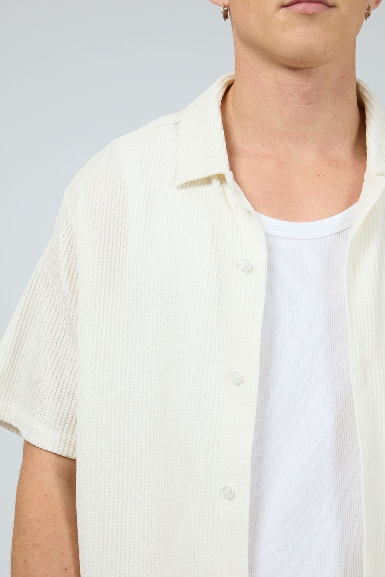 Session Waffle Short Sleeve Shirt Natural