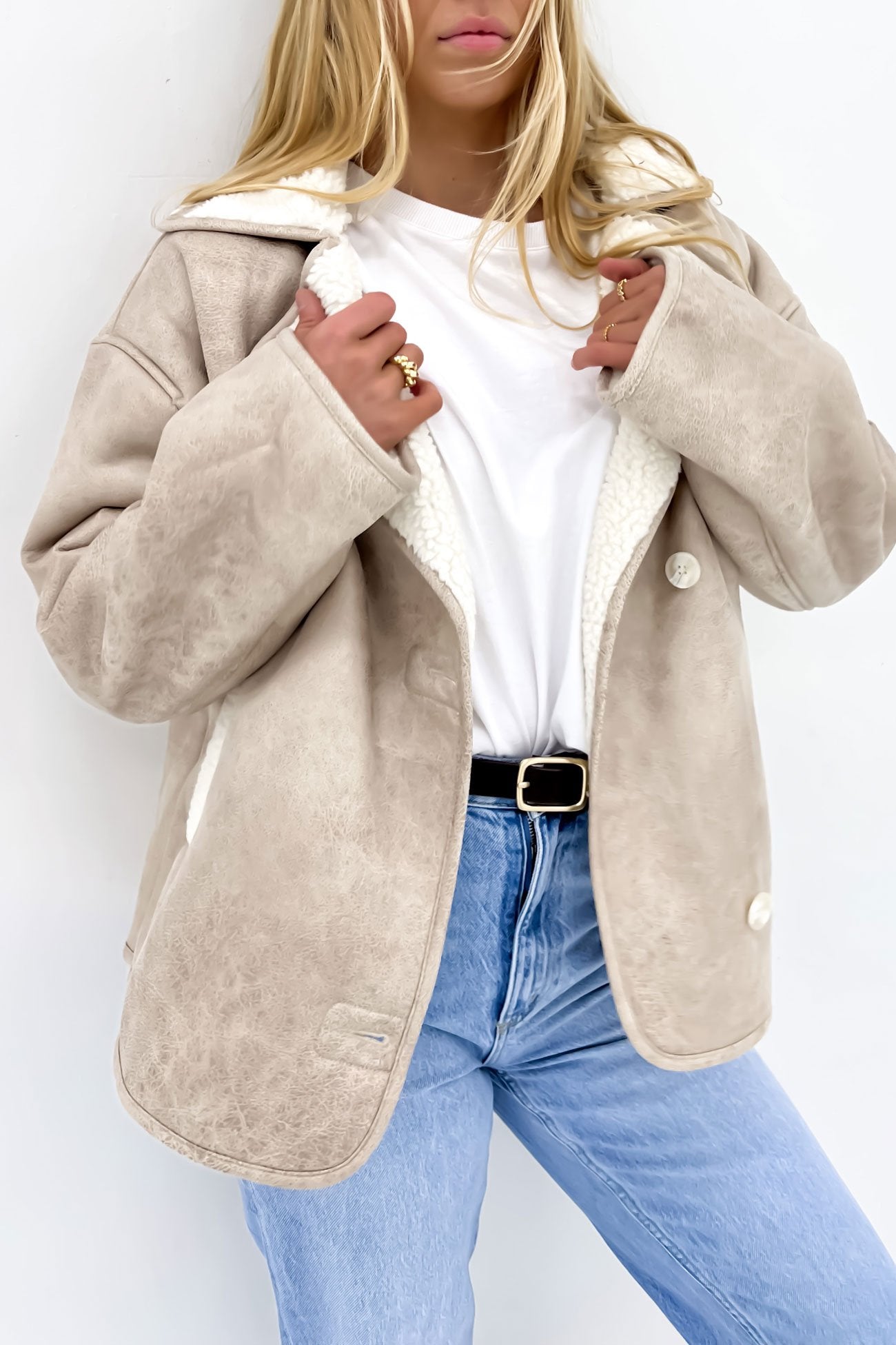 Shannon Sherpa Jacket Beige