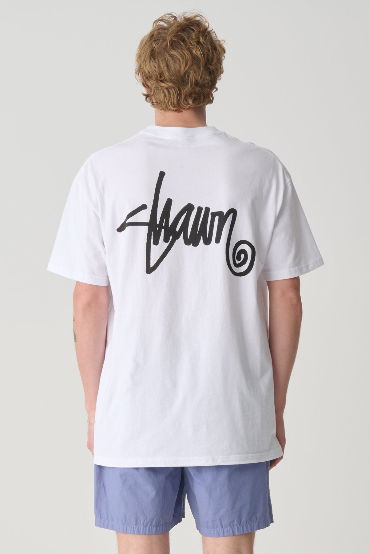 Shawn Script Tee White