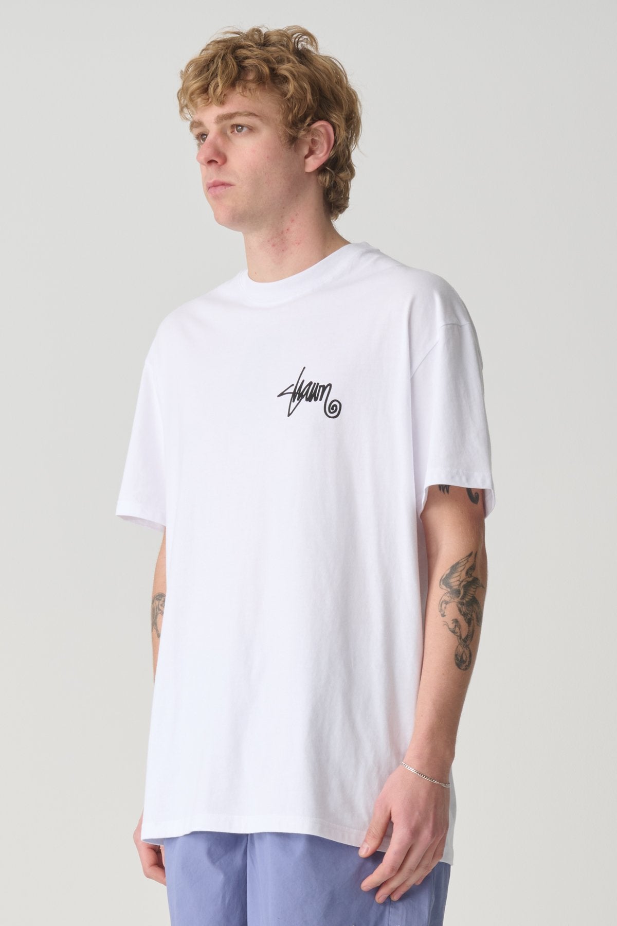 Shawn Script Tee White