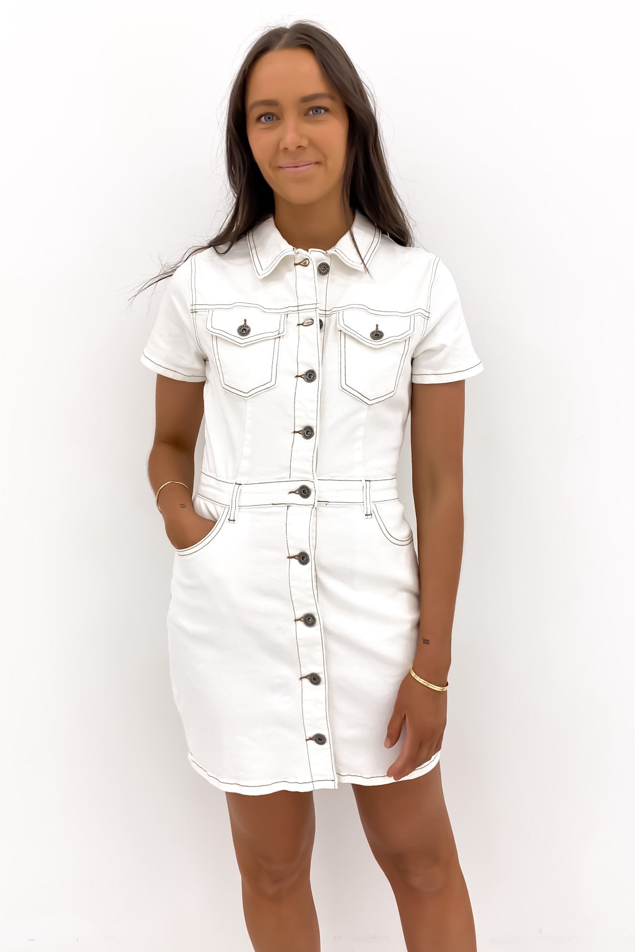 Shay Mini Dress Vintage White