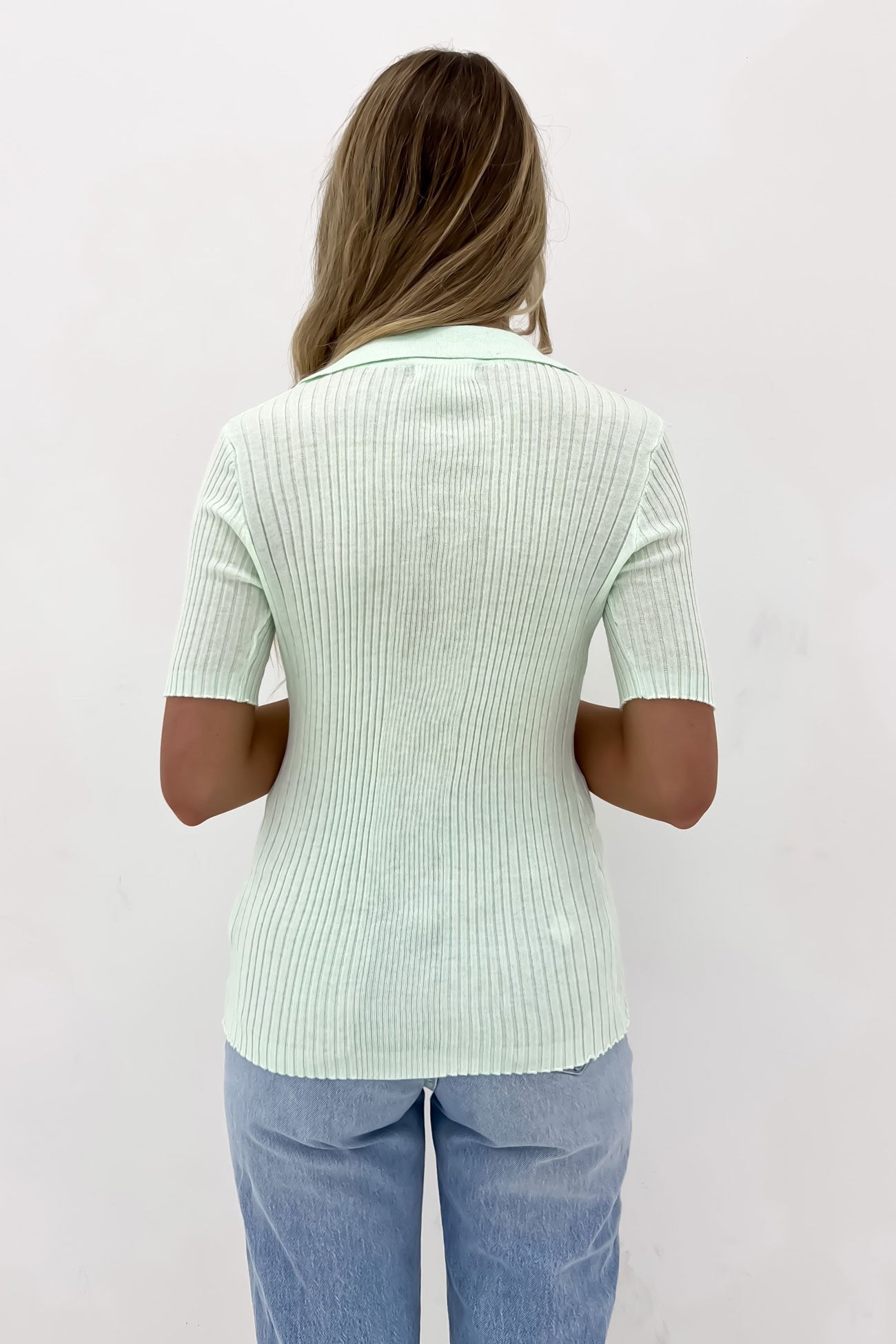 Shelly Knitted Top Mint