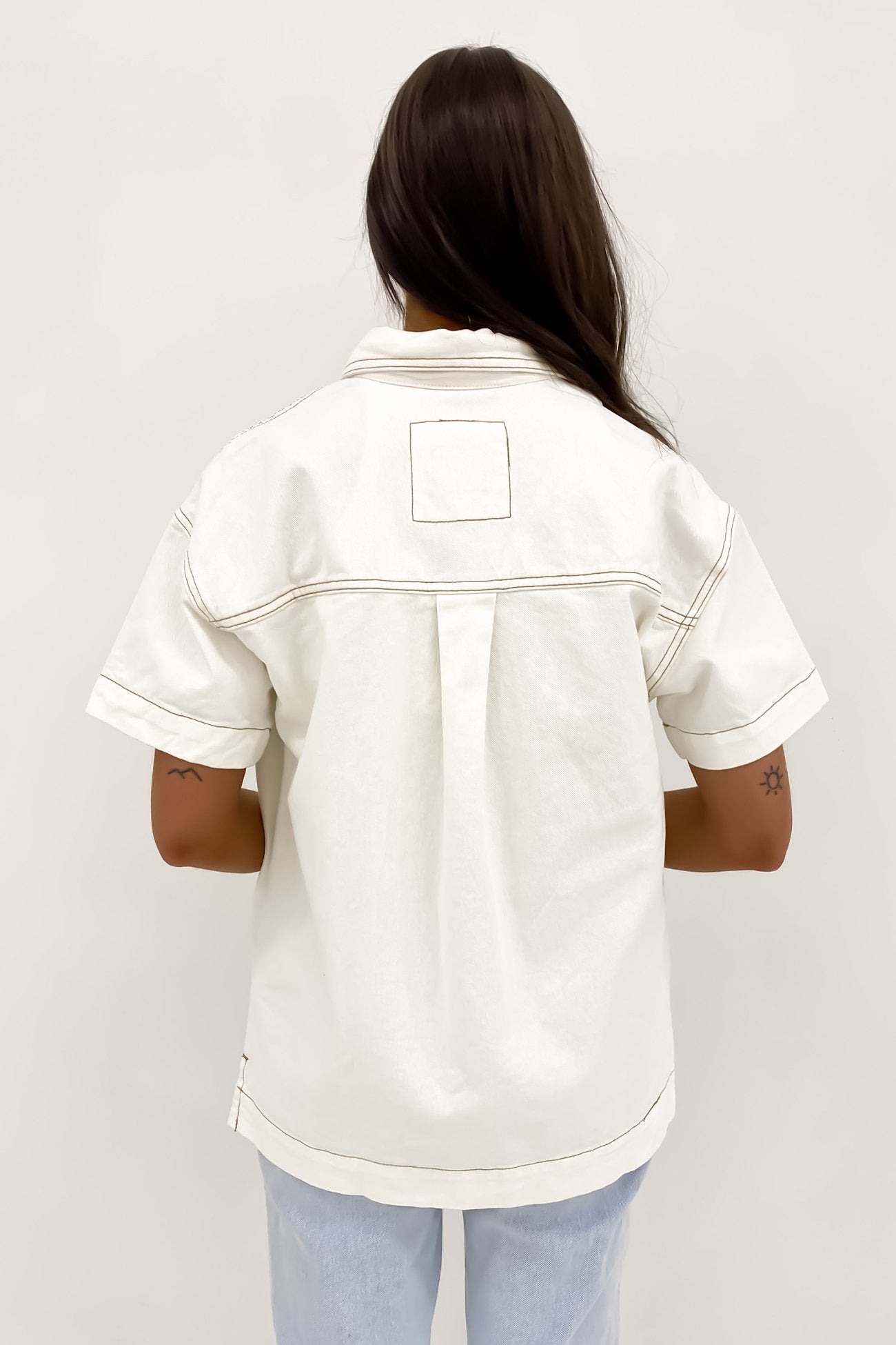 Simi Denim Shirt Vintage White