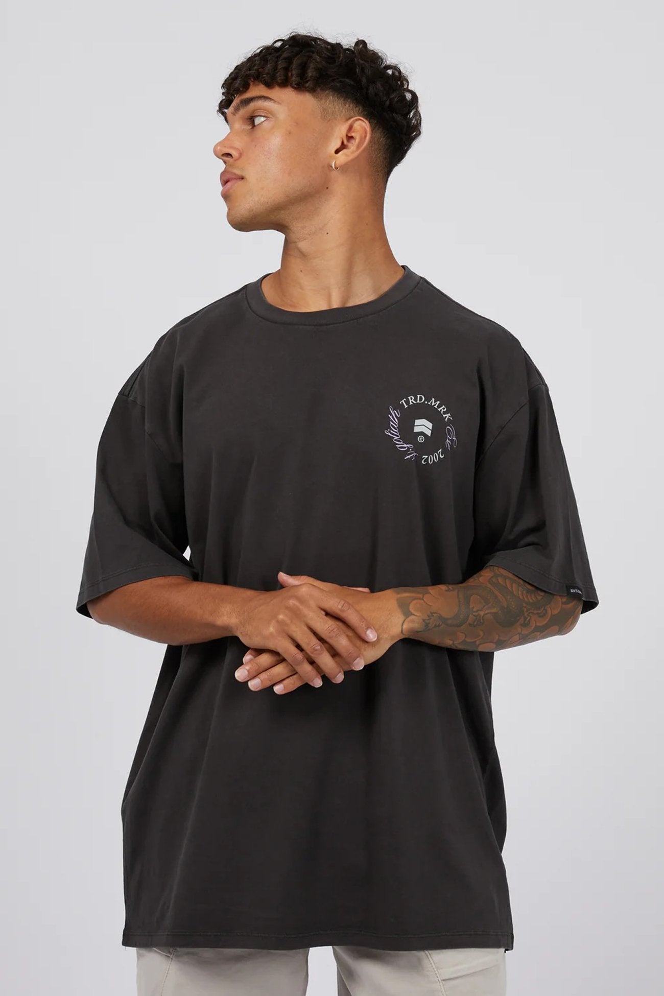 Spiral Tee Washed Black