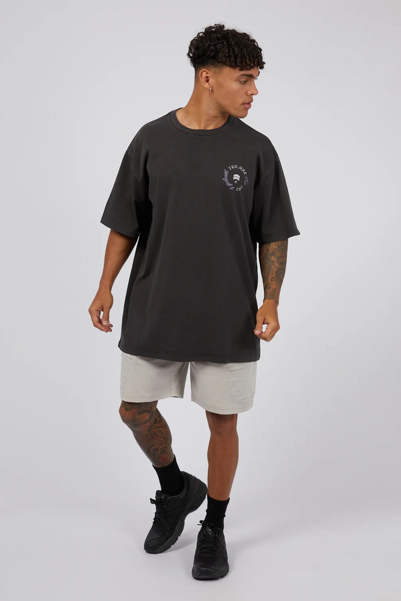 Spiral Tee Washed Black