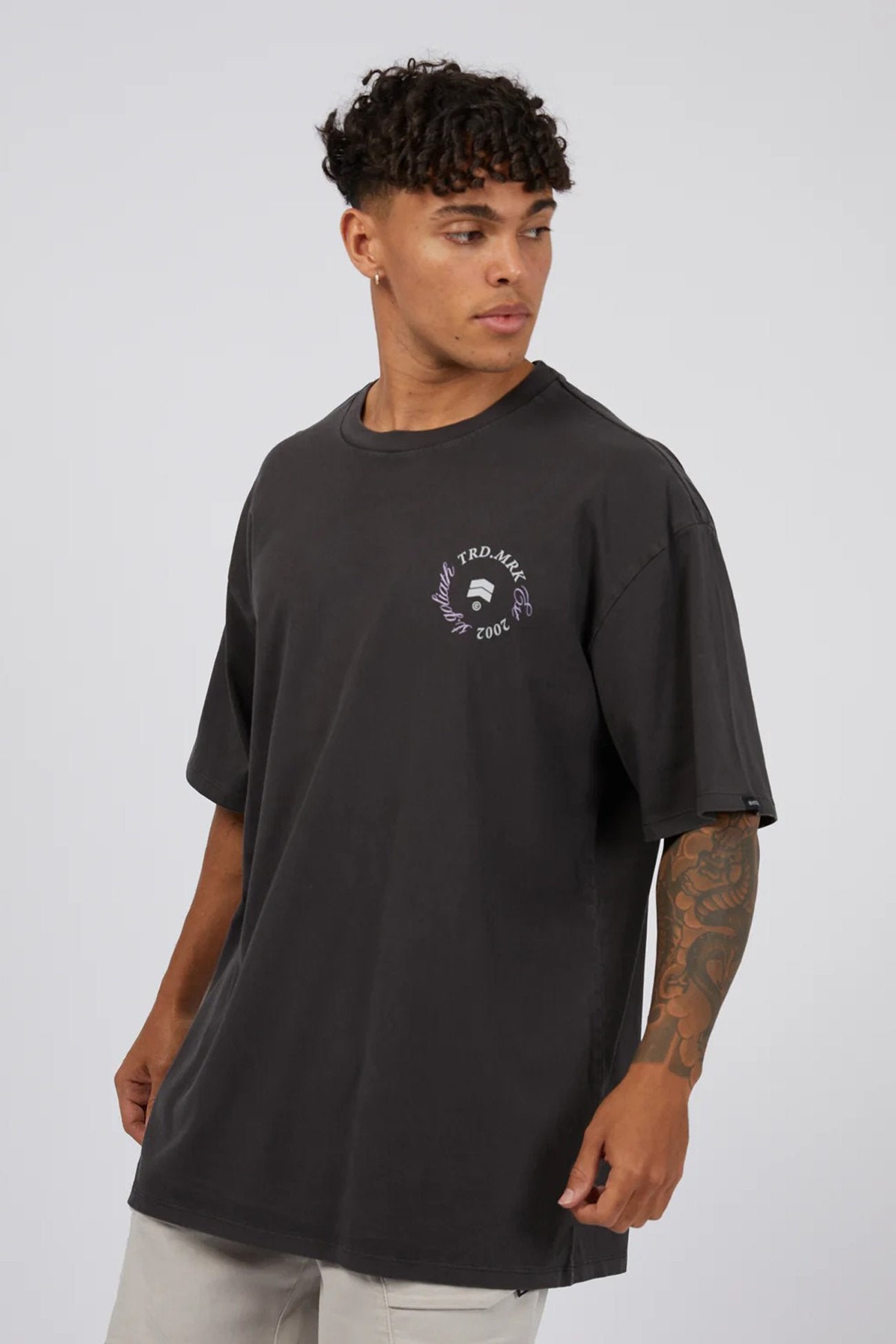 Spiral Tee Washed Black