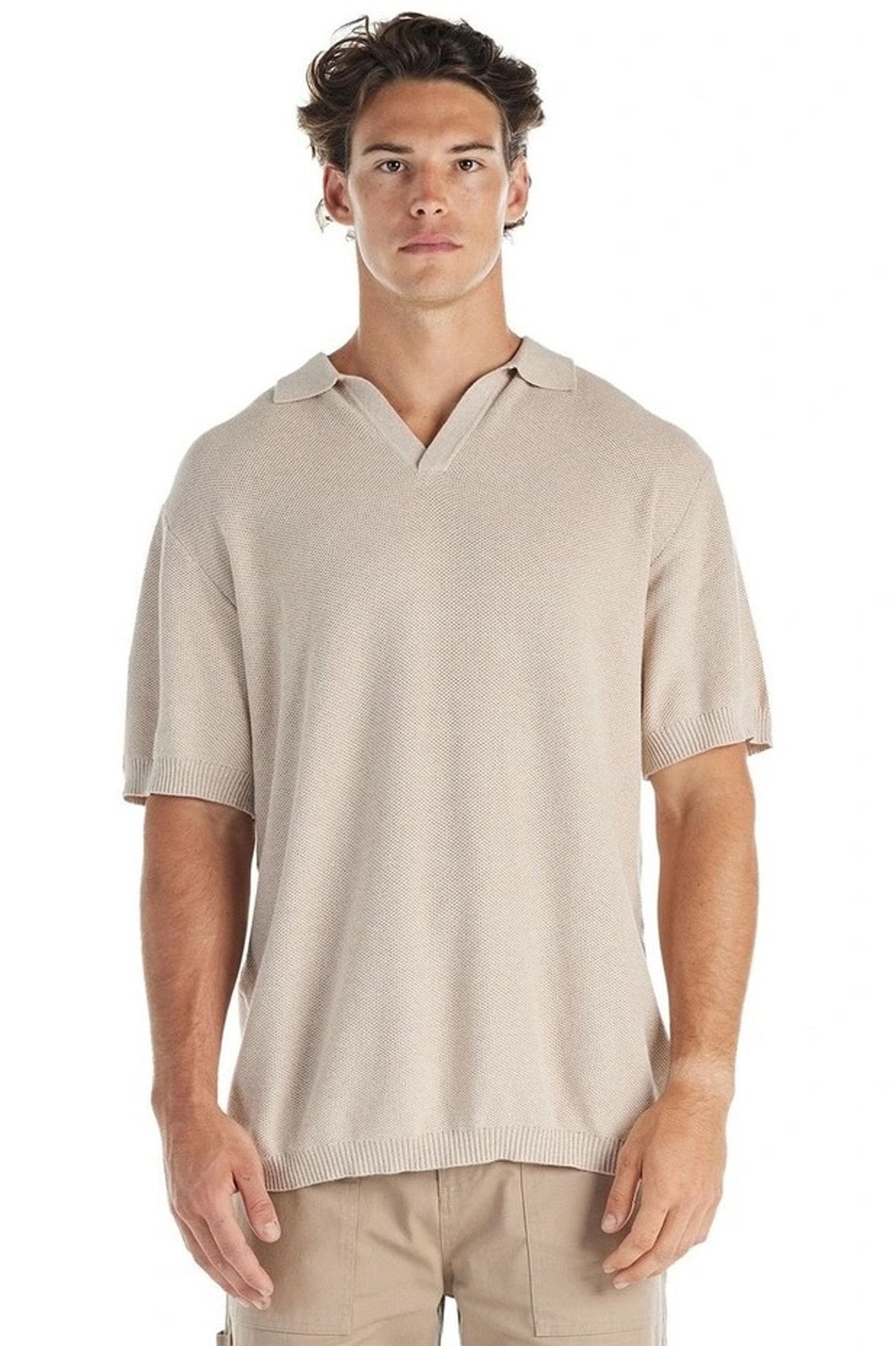 St Tropez Short Sleeve Shirt Oat