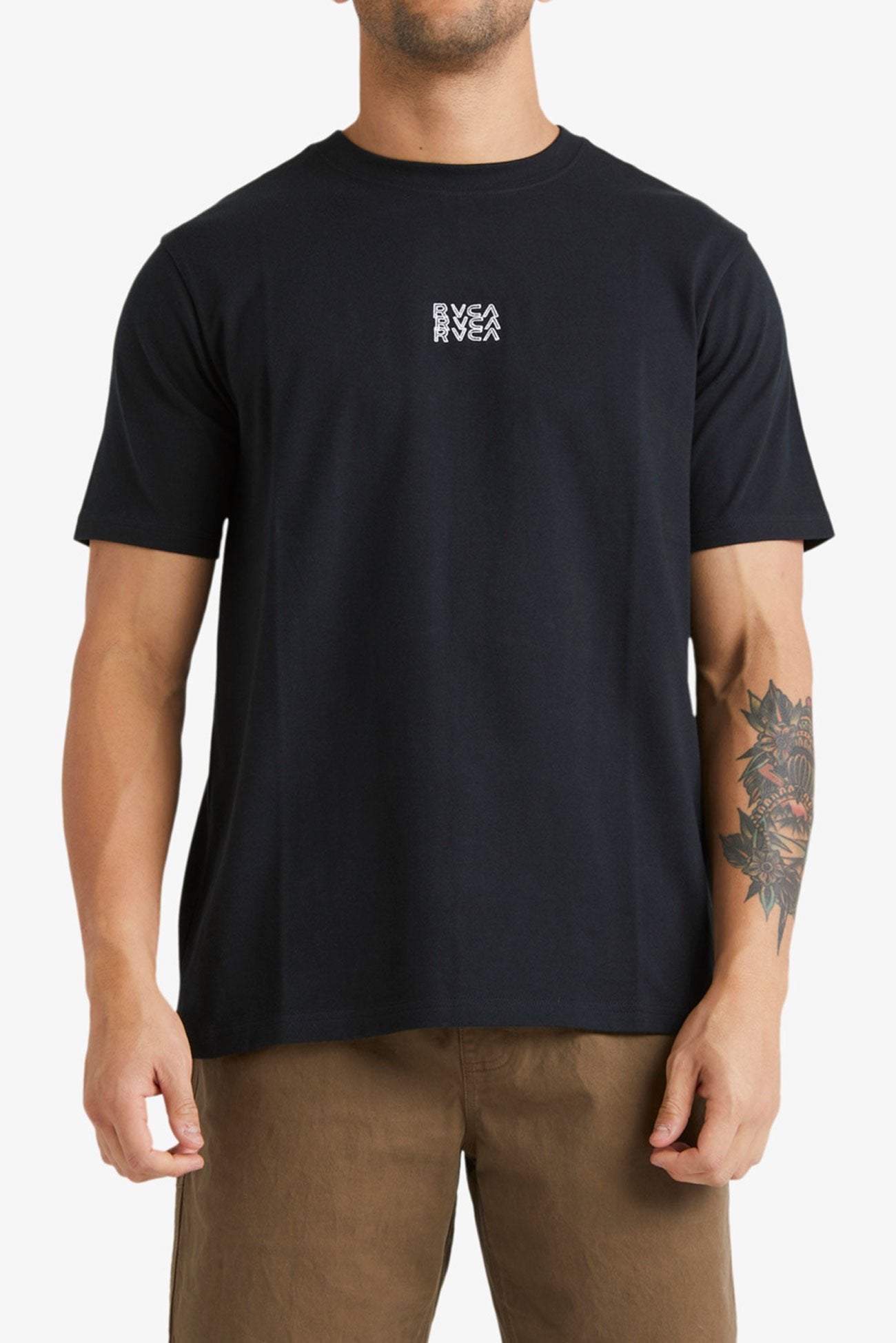 Stacked Short Sleeve Tee Black