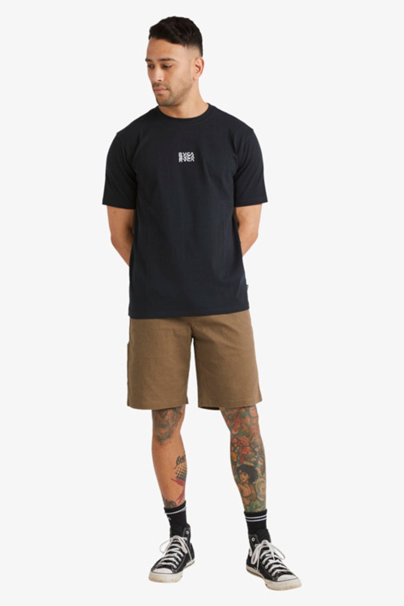 Stacked Short Sleeve Tee Black