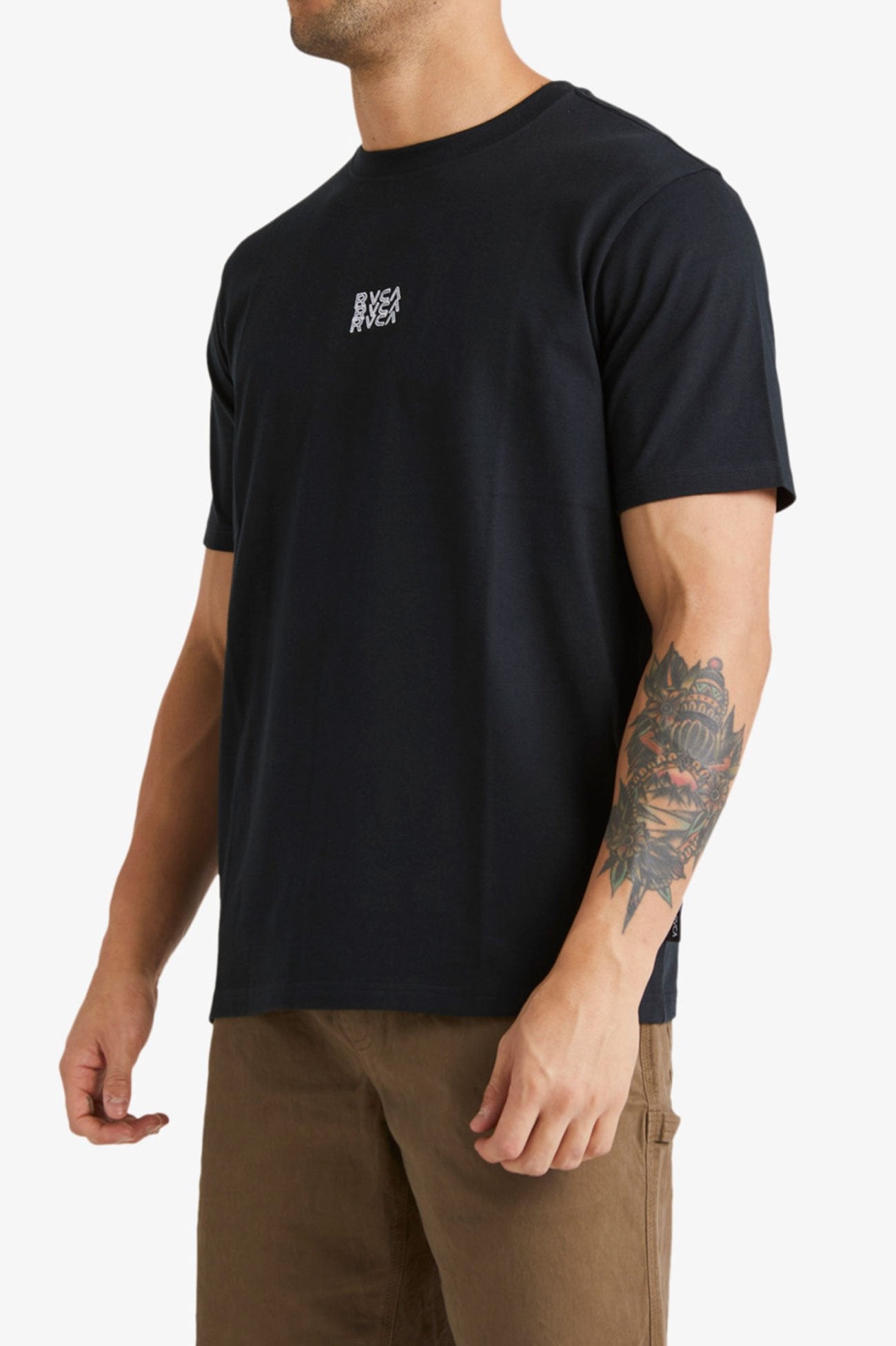 Stacked Short Sleeve Tee Black