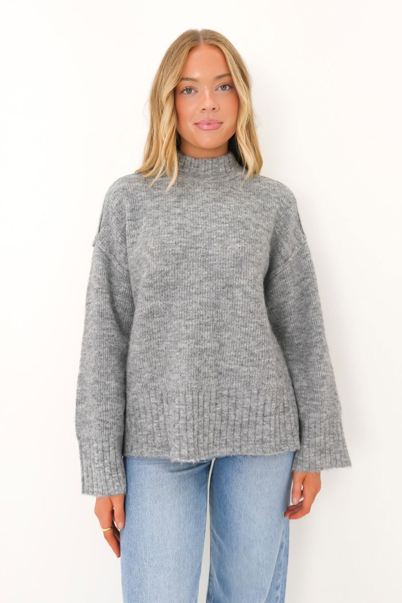 Suki Knit Jumper Grey Marle