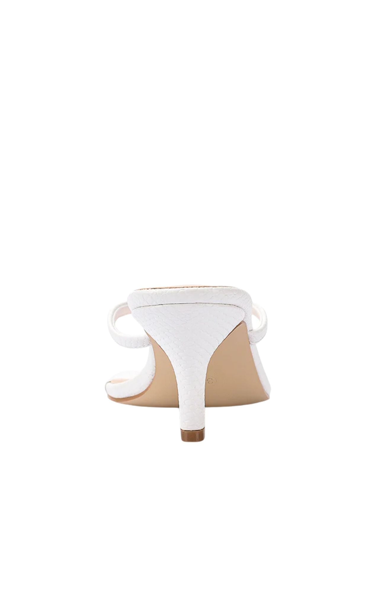 Taytum Heeled Thongs Chalk White Snake