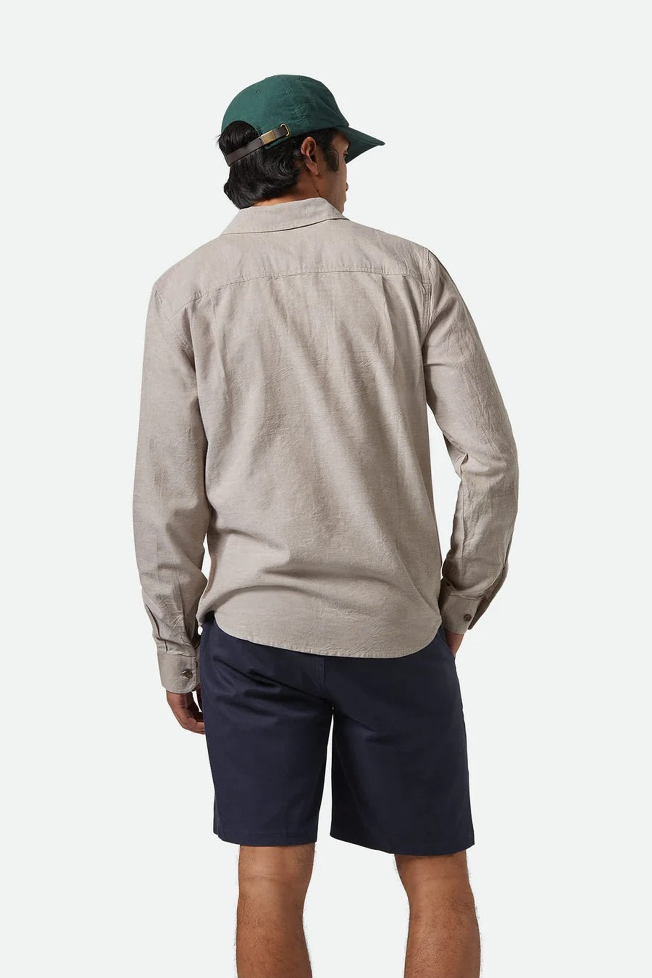 The Daily Cotton Long Sleeve Woven Shirt Khaki