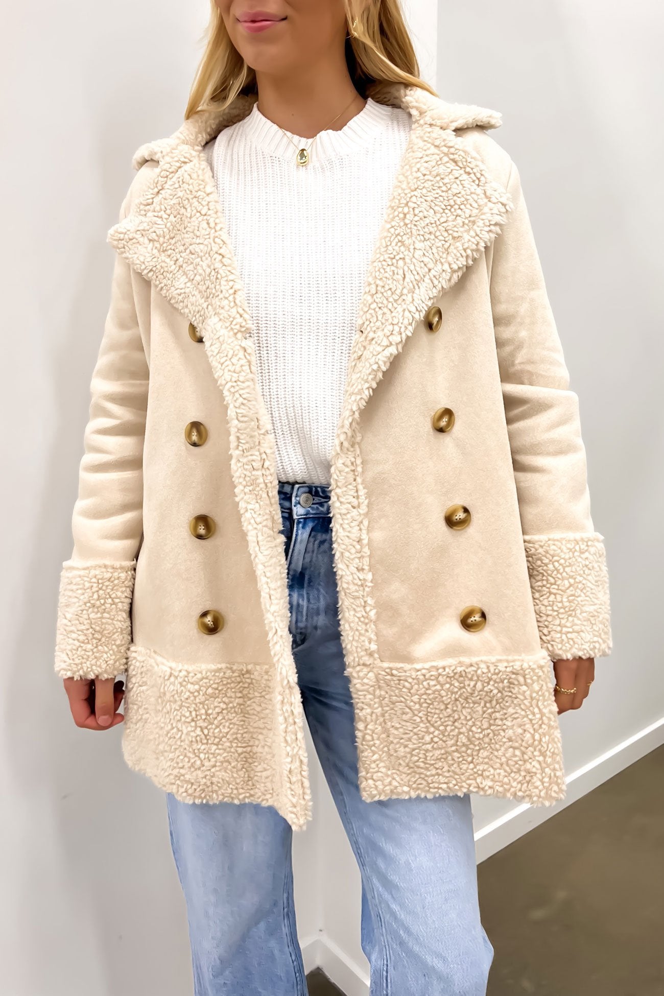 Timothy Sherpa Coat Cream