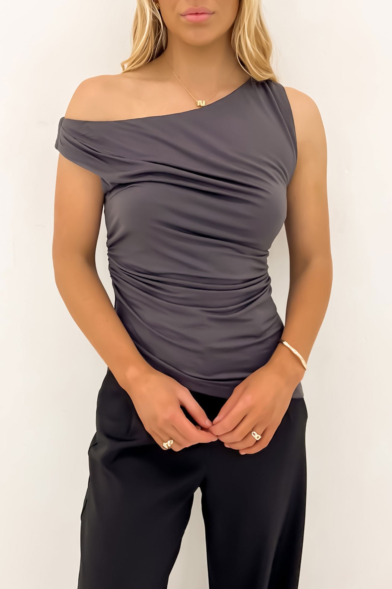 Tisha Top Charcoal