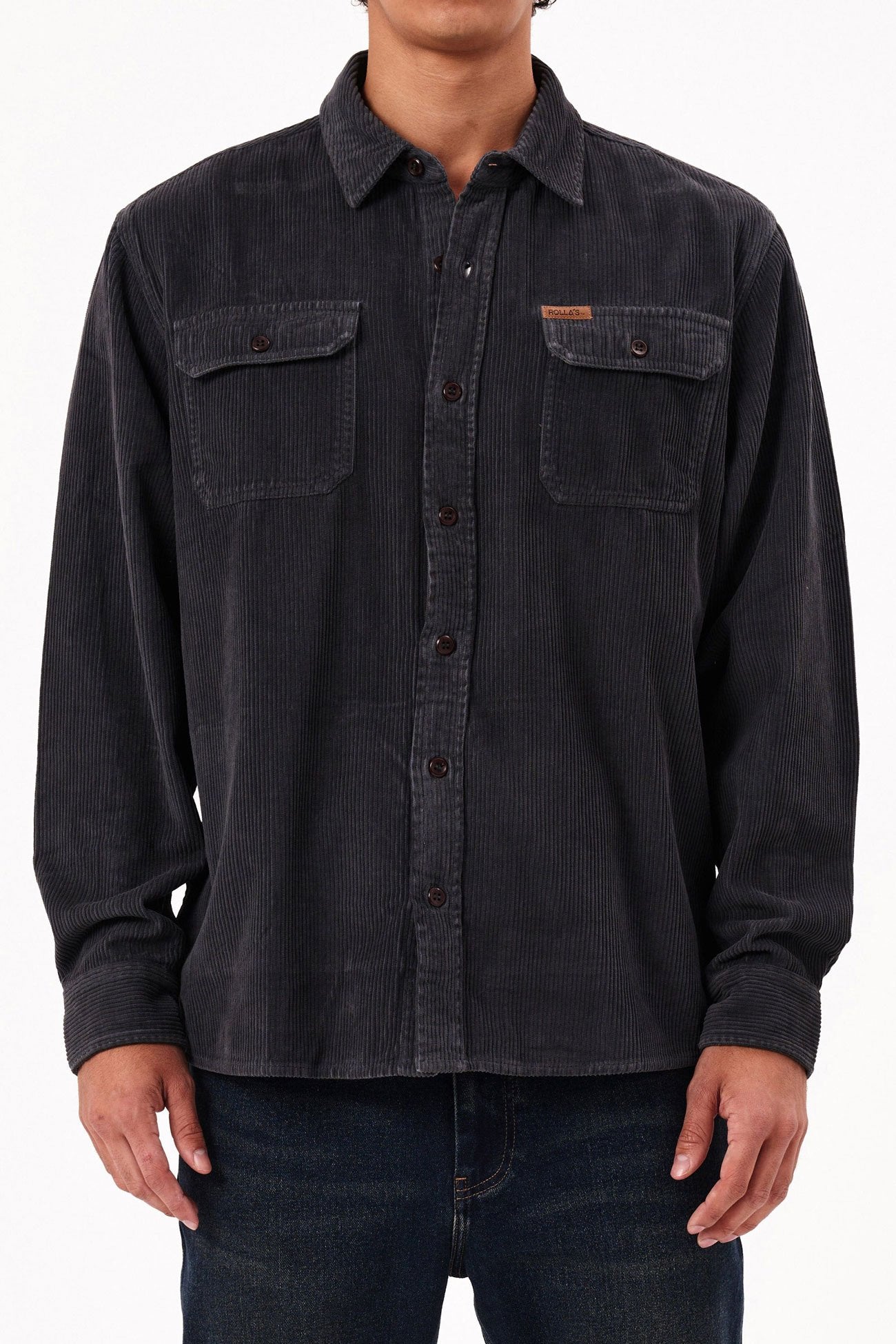 Trailer Fat Cord Shirt Black