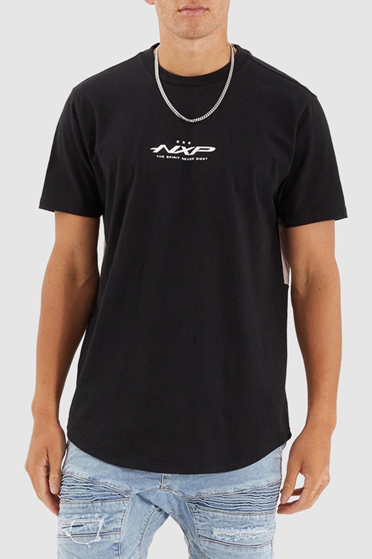 Tranquil Dual Curved Tee Jet Black