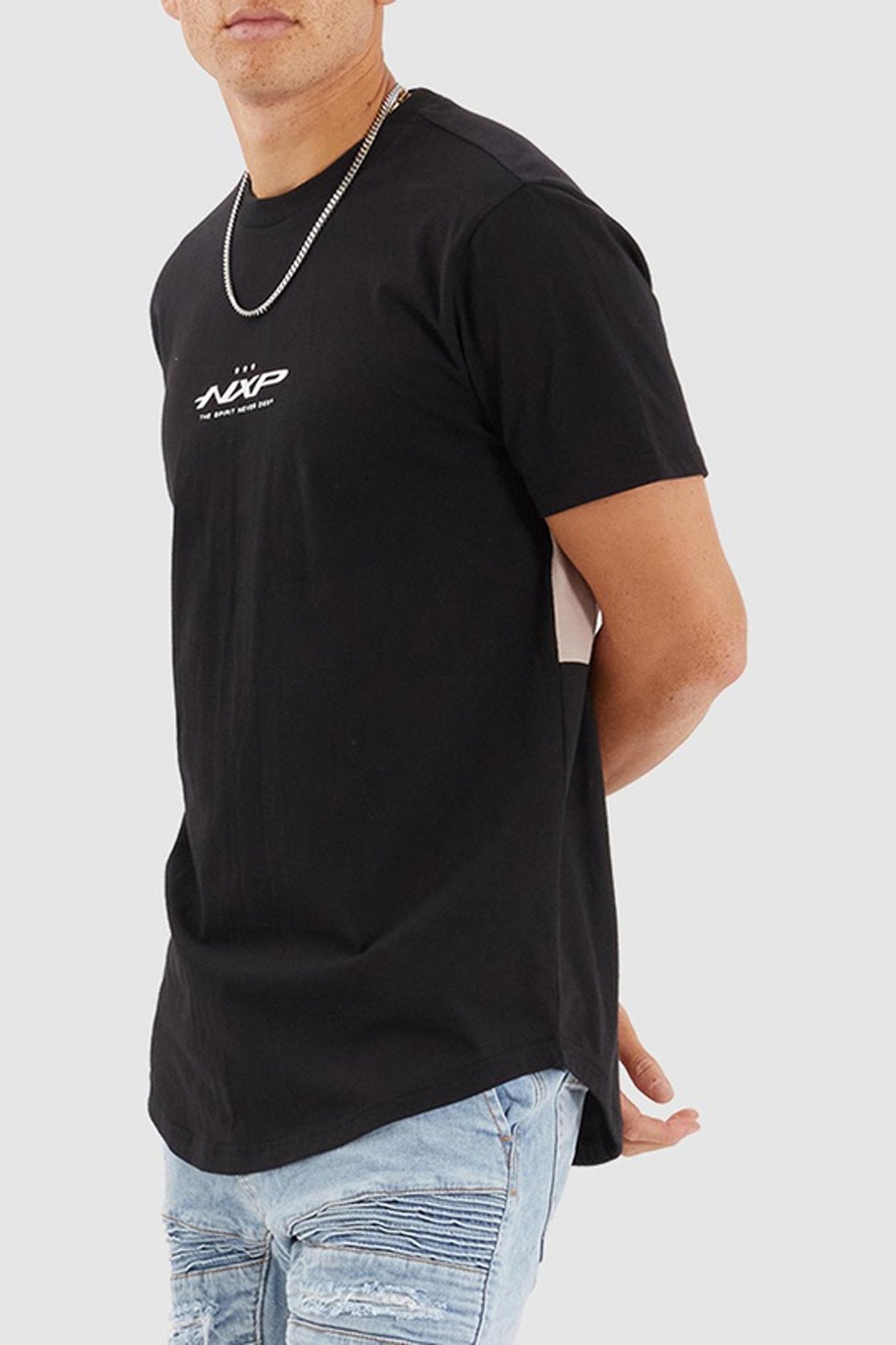 Tranquil Dual Curved Tee Jet Black