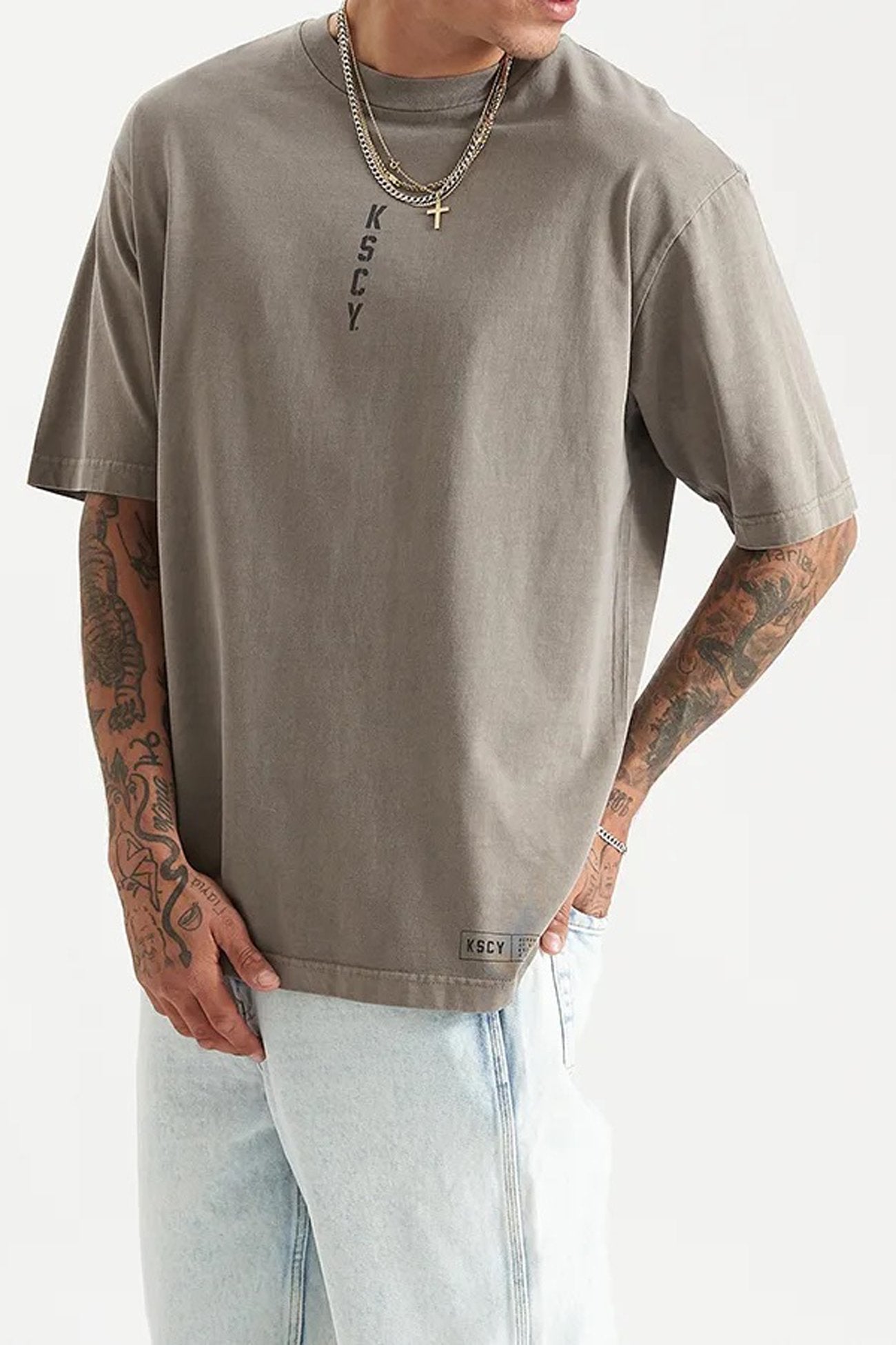 Trojan Heavy Oversized Tee Pigment Driftwood