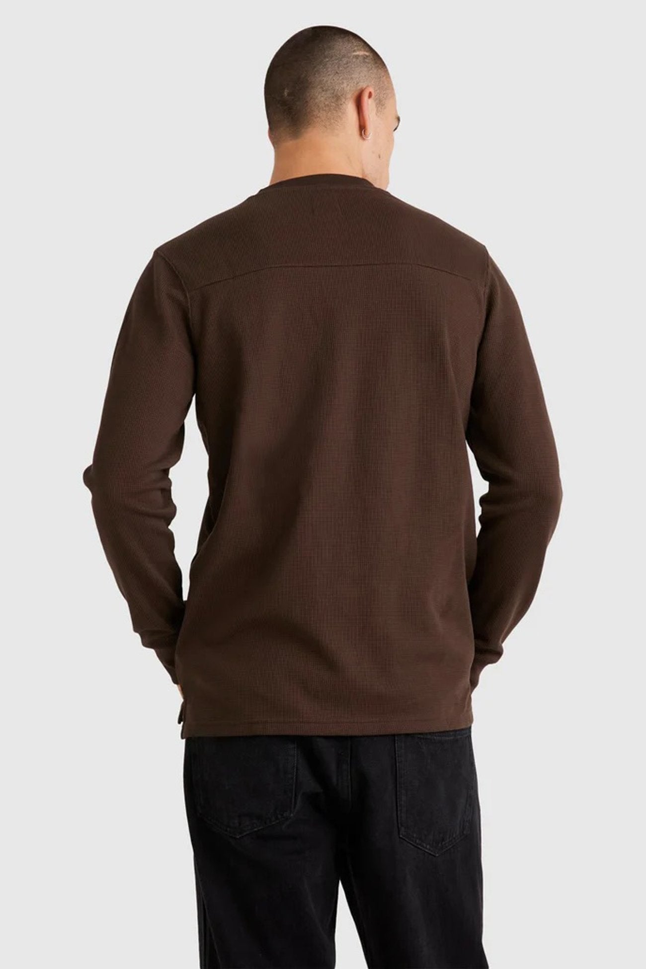 Union Waffle Long Sleeve Chocolate