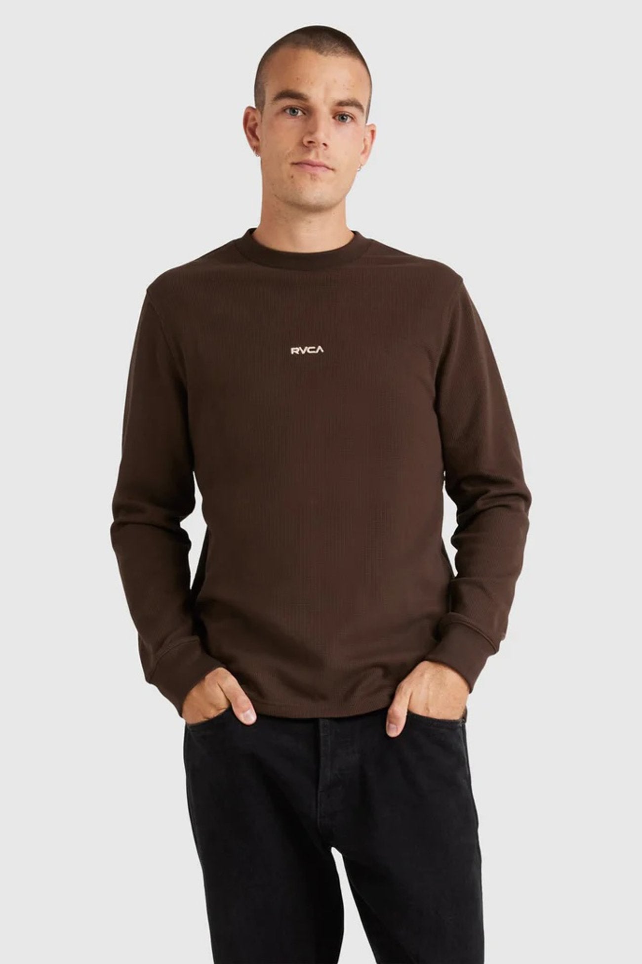 Union Waffle Long Sleeve Chocolate