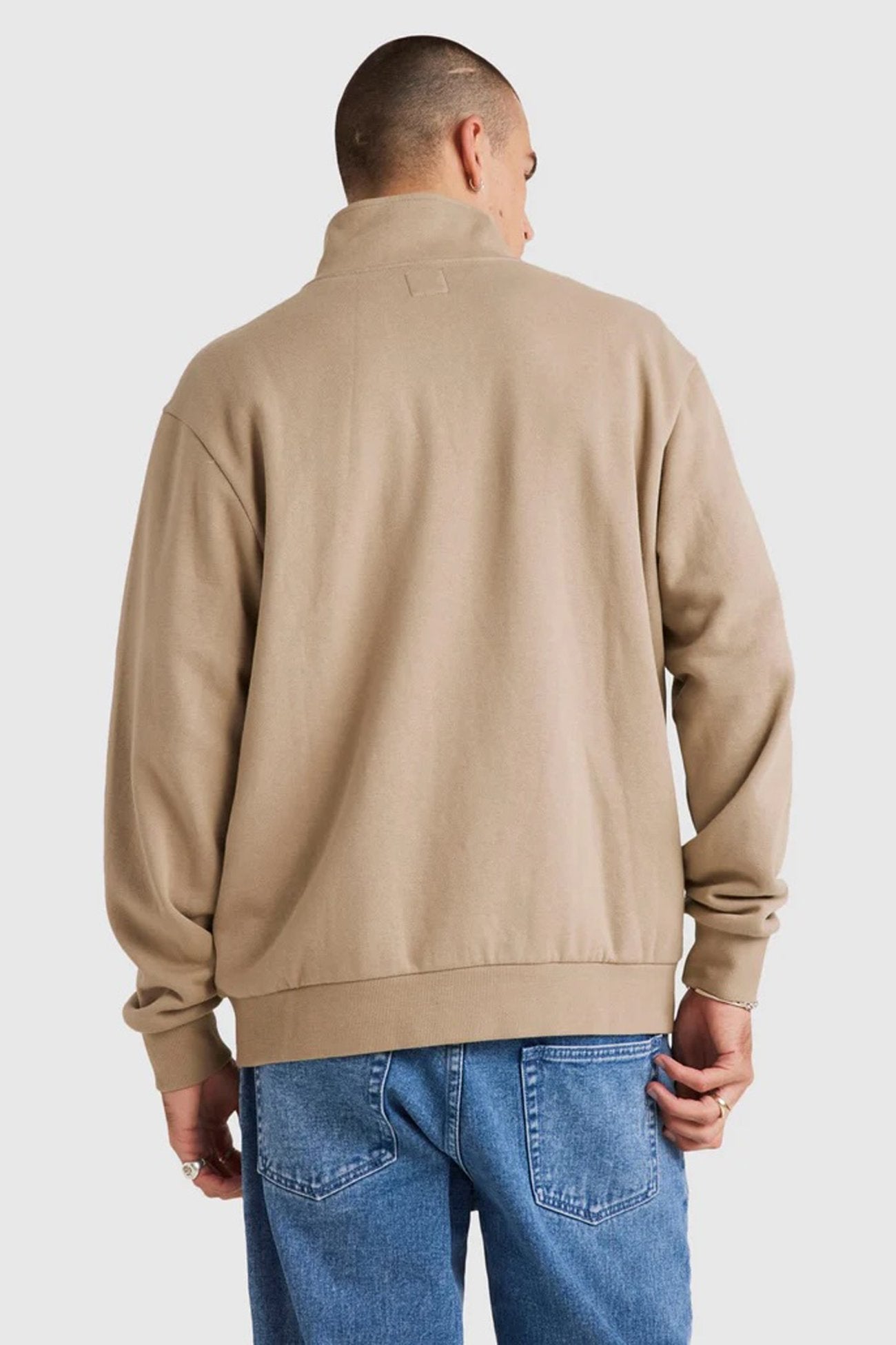 United Half Zip Crew Mushroom