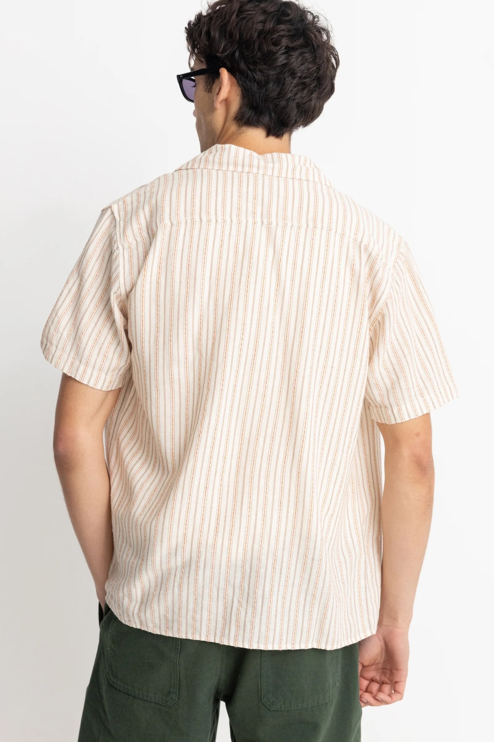 Vacation Stripe Short Sleeve Shirt Natural