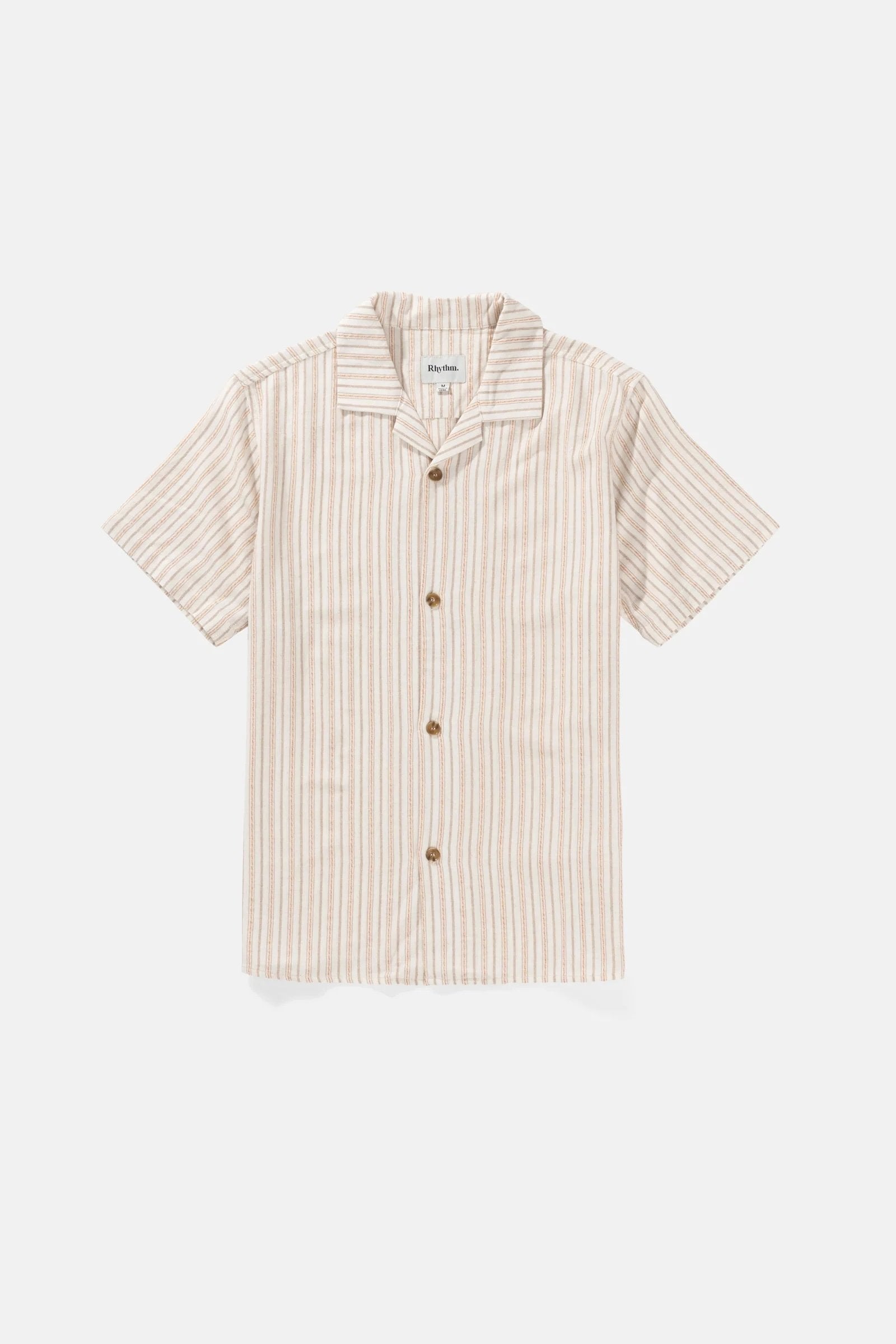 Vacation Stripe Short Sleeve Shirt Natural