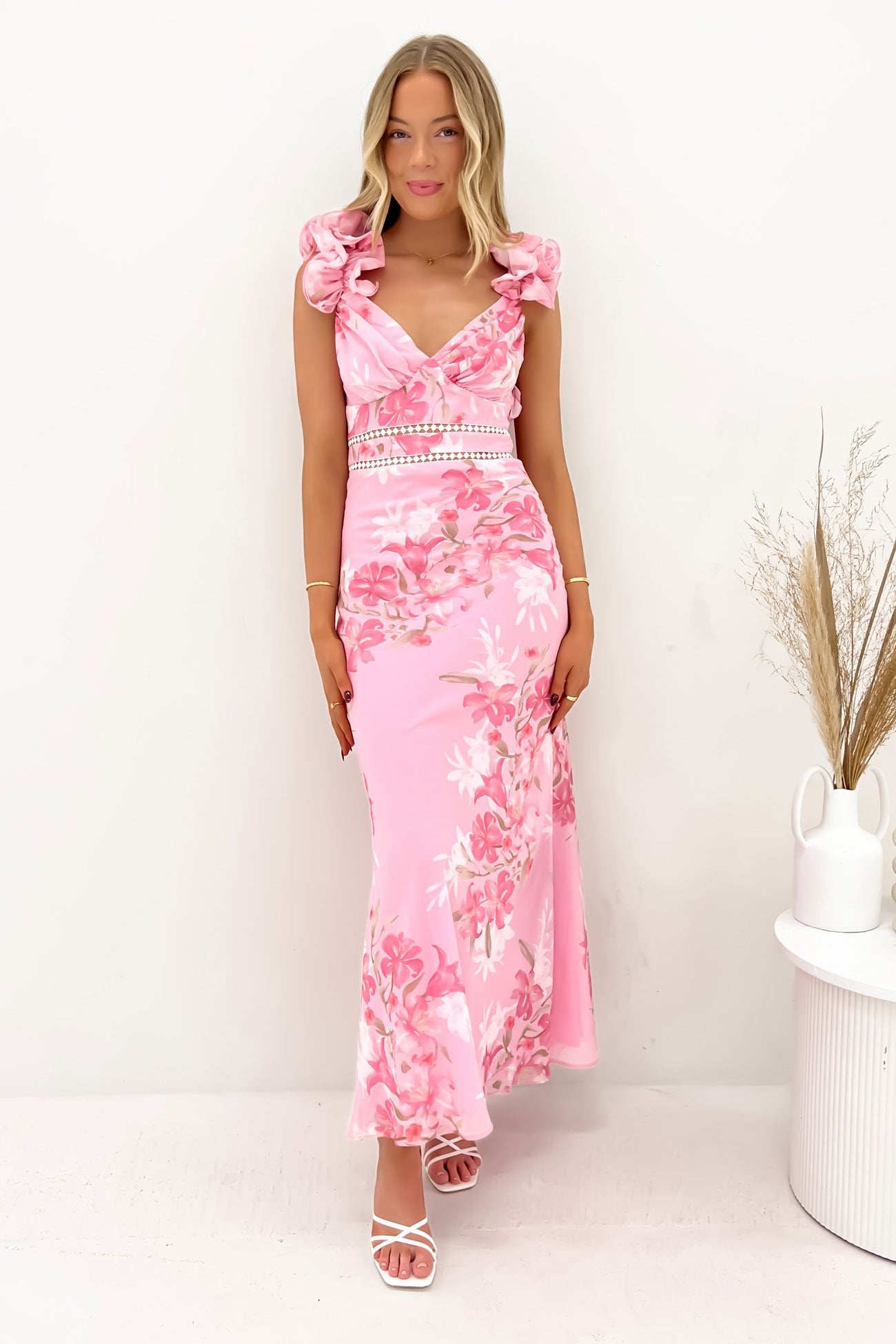 Vance Maxi Dress Pink Whimsical