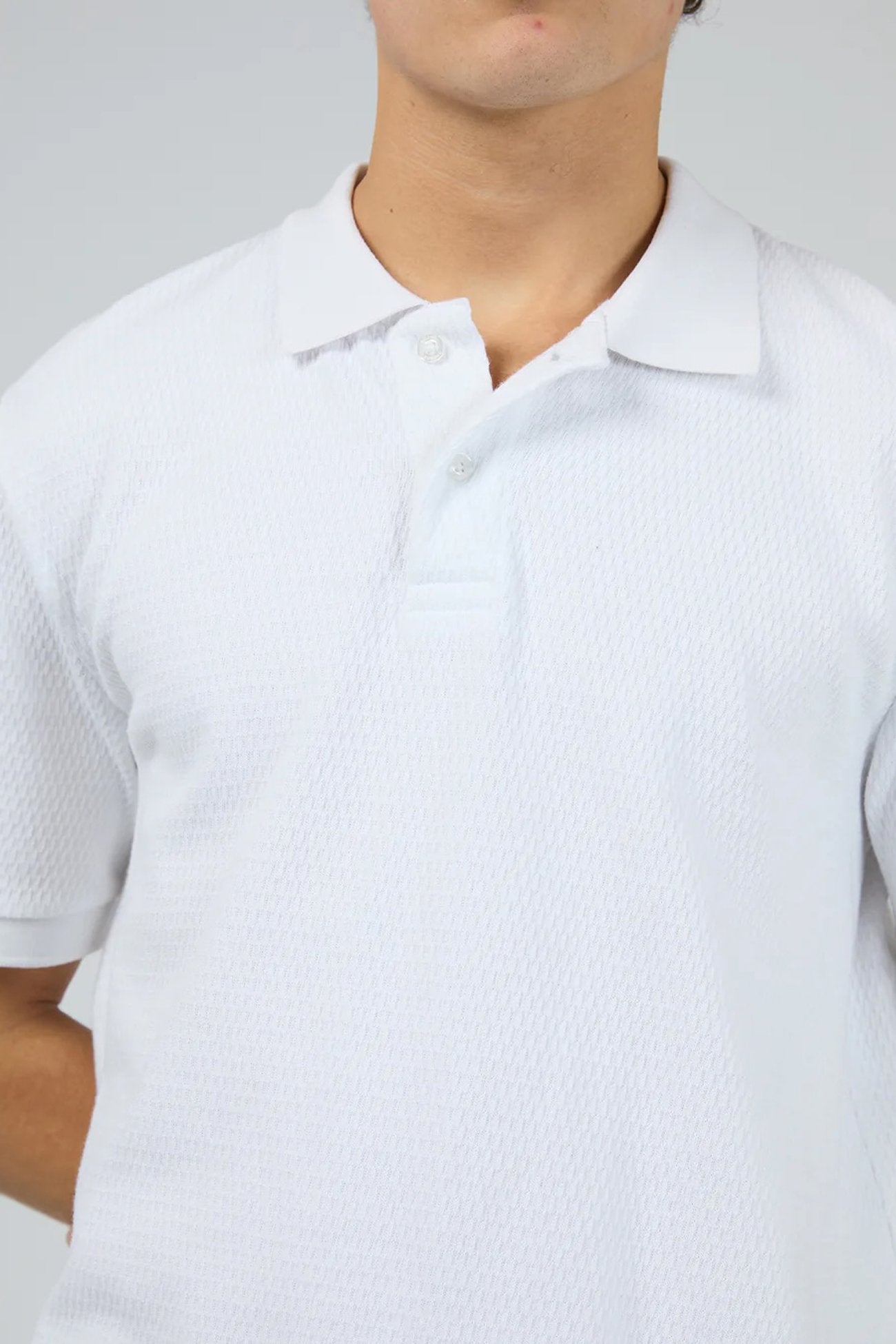 Waffle Polo White