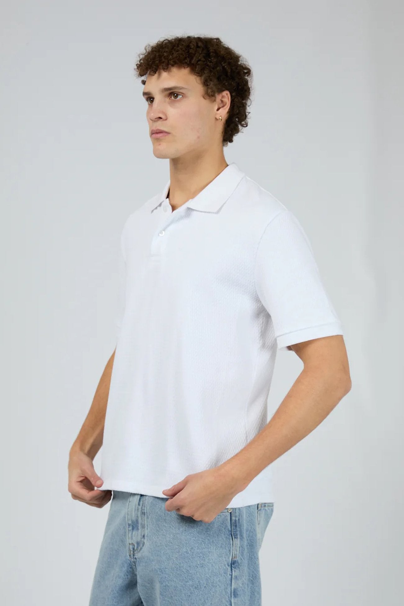 Waffle Polo White