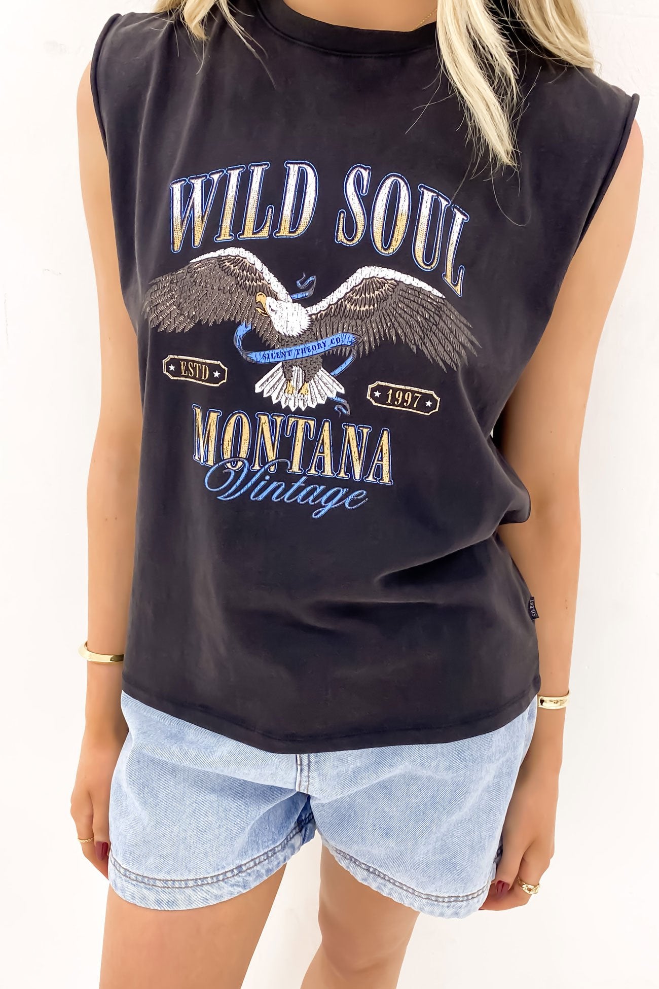 Wild Soul Tank Washed Black