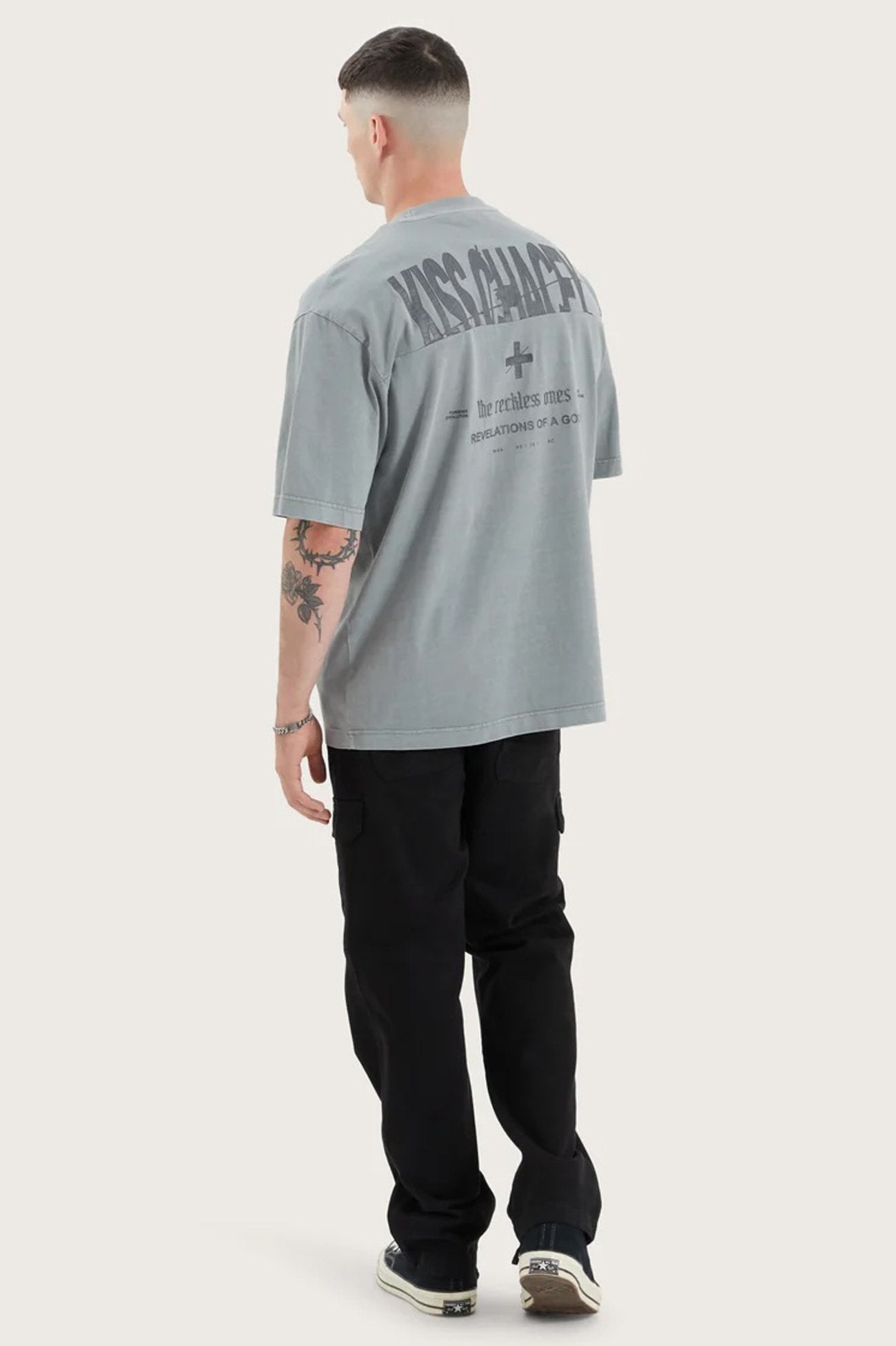 Wright Oversized Tee Pigment Neutral Grey