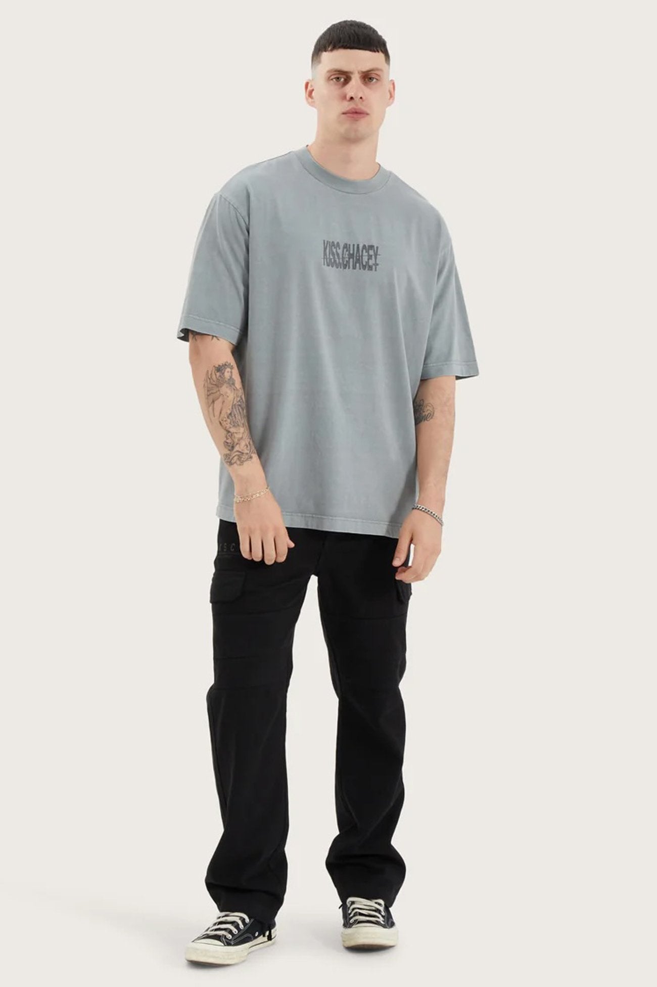 Wright Oversized Tee Pigment Neutral Grey