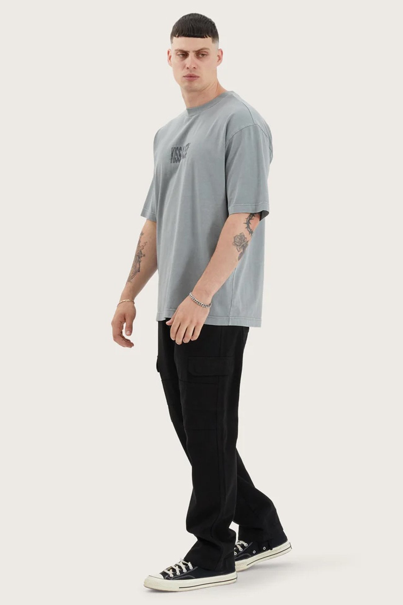 Wright Oversized Tee Pigment Neutral Grey