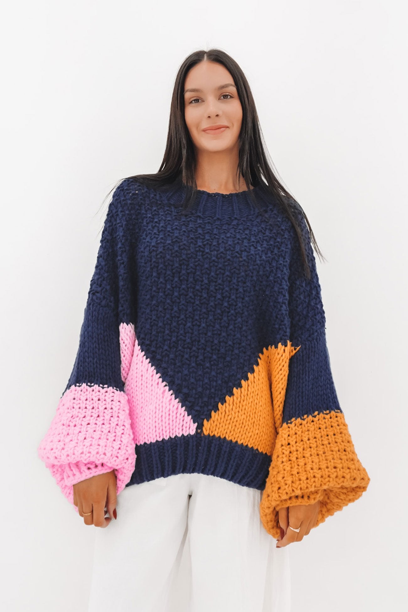 Zack Knit Navy Multi