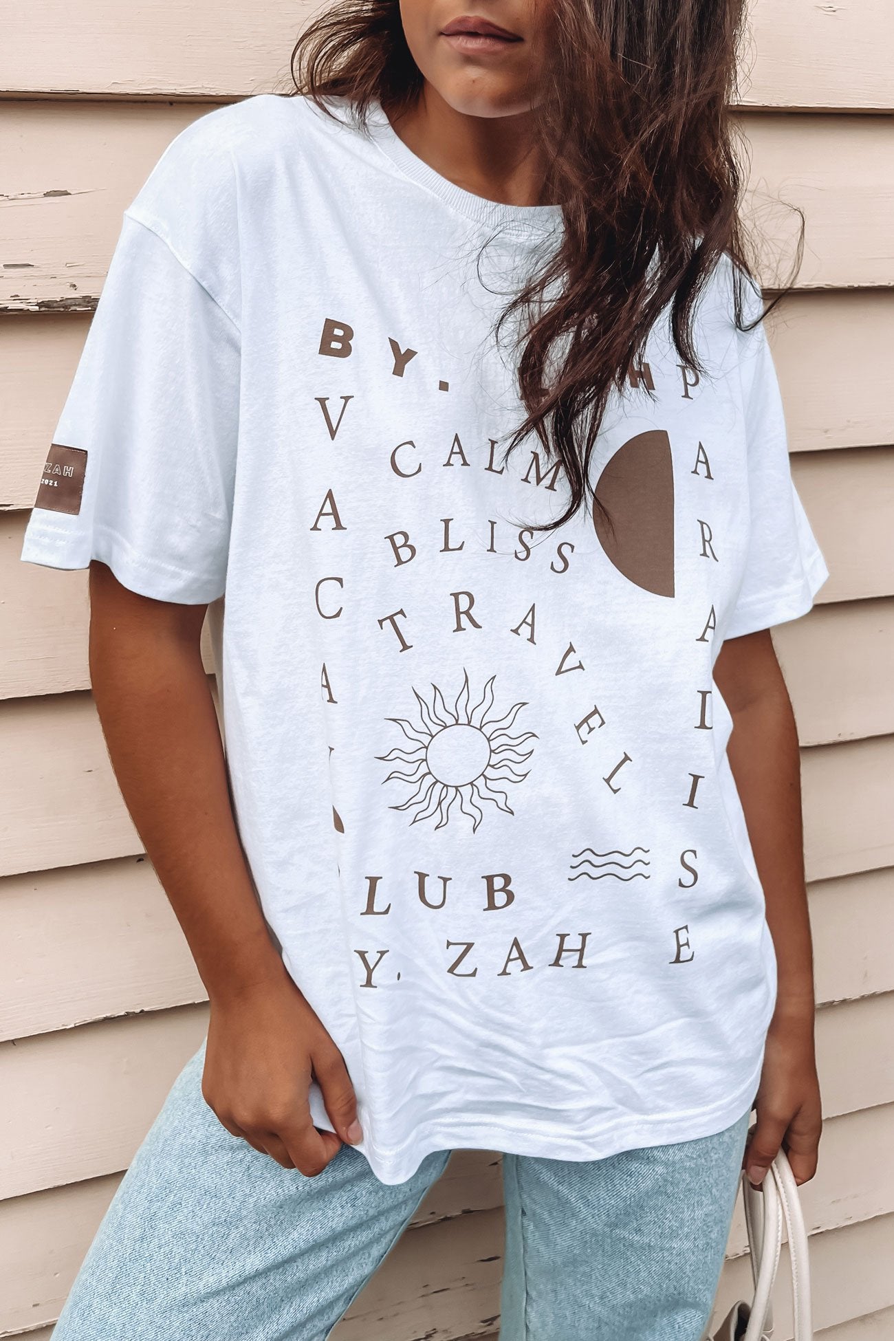 Zah Vacay Club Tee White