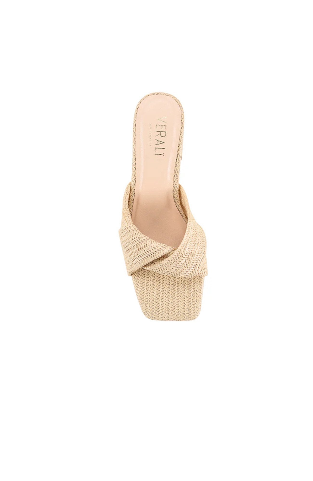 Stella Block Heel Mule Natural Raffia